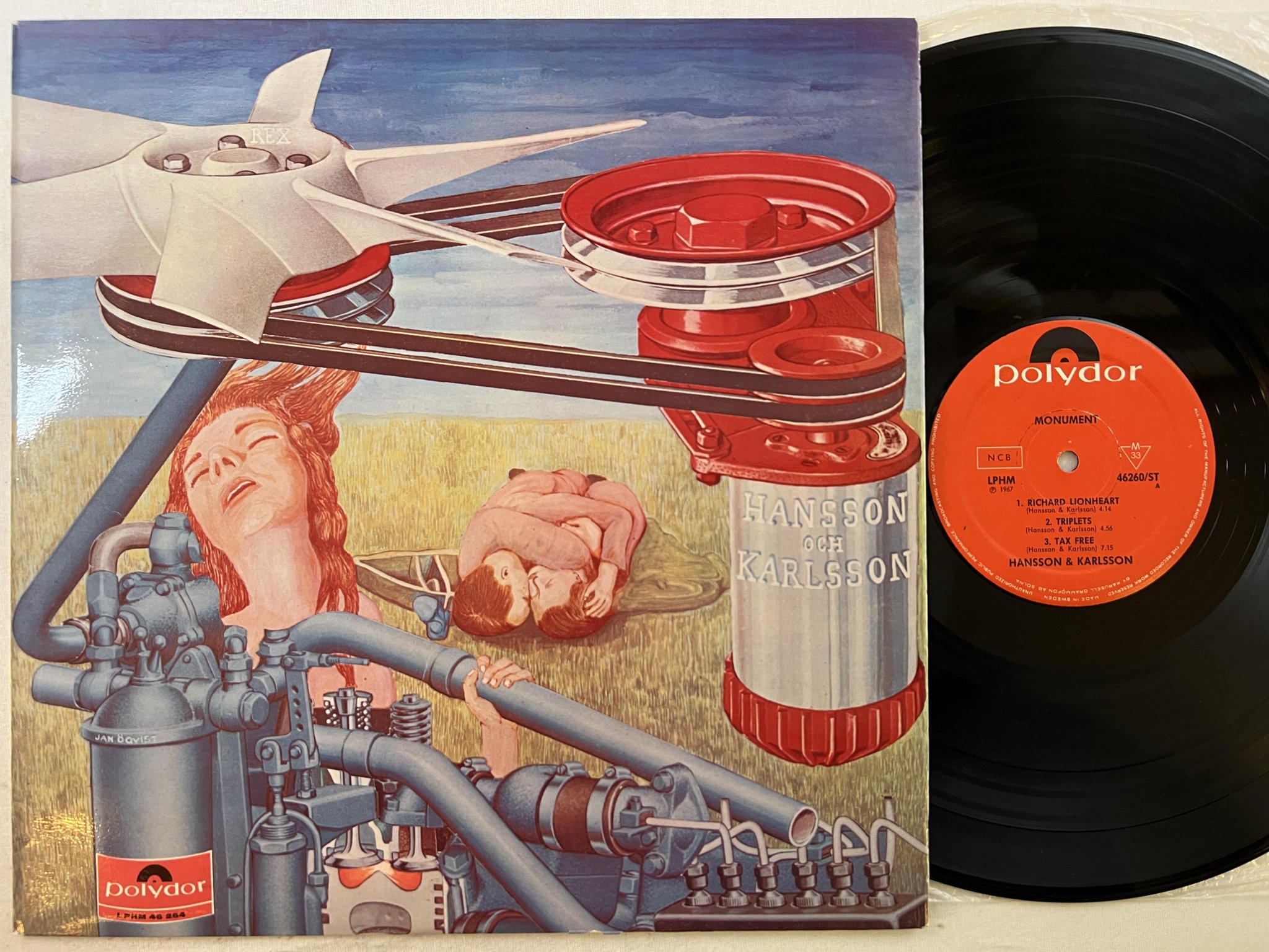 Omslagsbild för skivan HANSSON & KARLSSON rexLP -68 POLYDOR LPHM 46264 ST