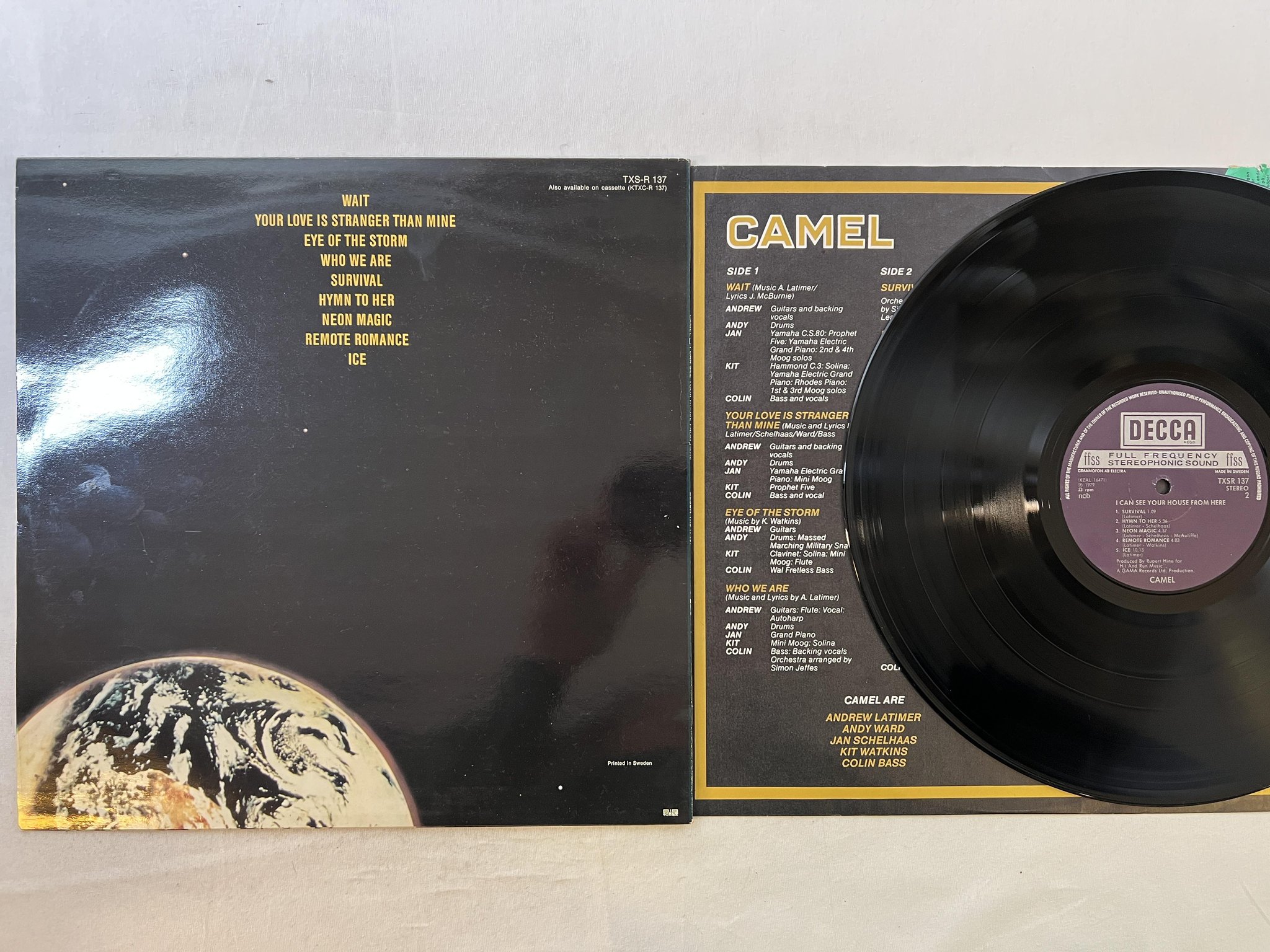Omslagsbild för skivan CAMEL I can't see your house from here LP -79 ncb DECCA TXSR 137