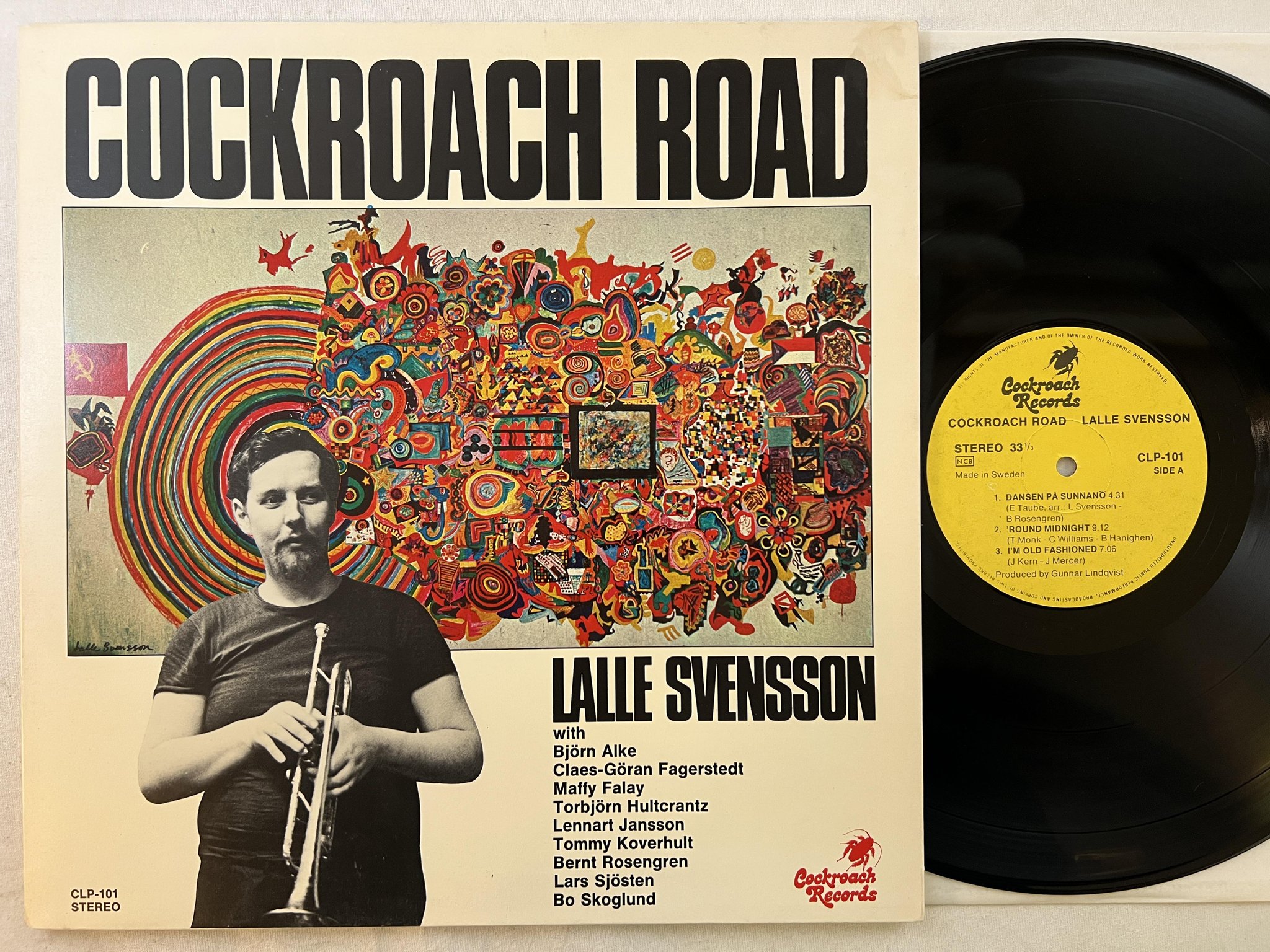 Omslagsbild för skivan LALLE SVENSSON cockroach road LP -74 Swe COCKROACH CLP-101