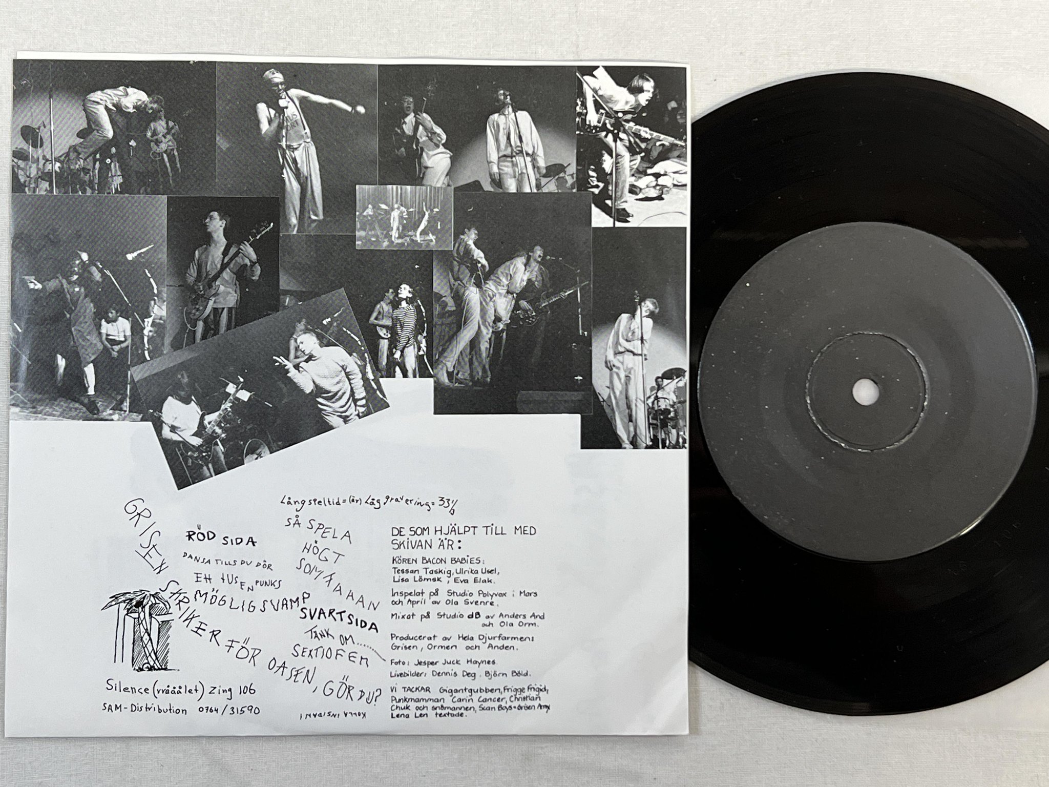 Omslagsbild för skivan GRISEN SKRIKER Grisen Skriker's EP 7"single -79 Swe SILENCE ZING 106