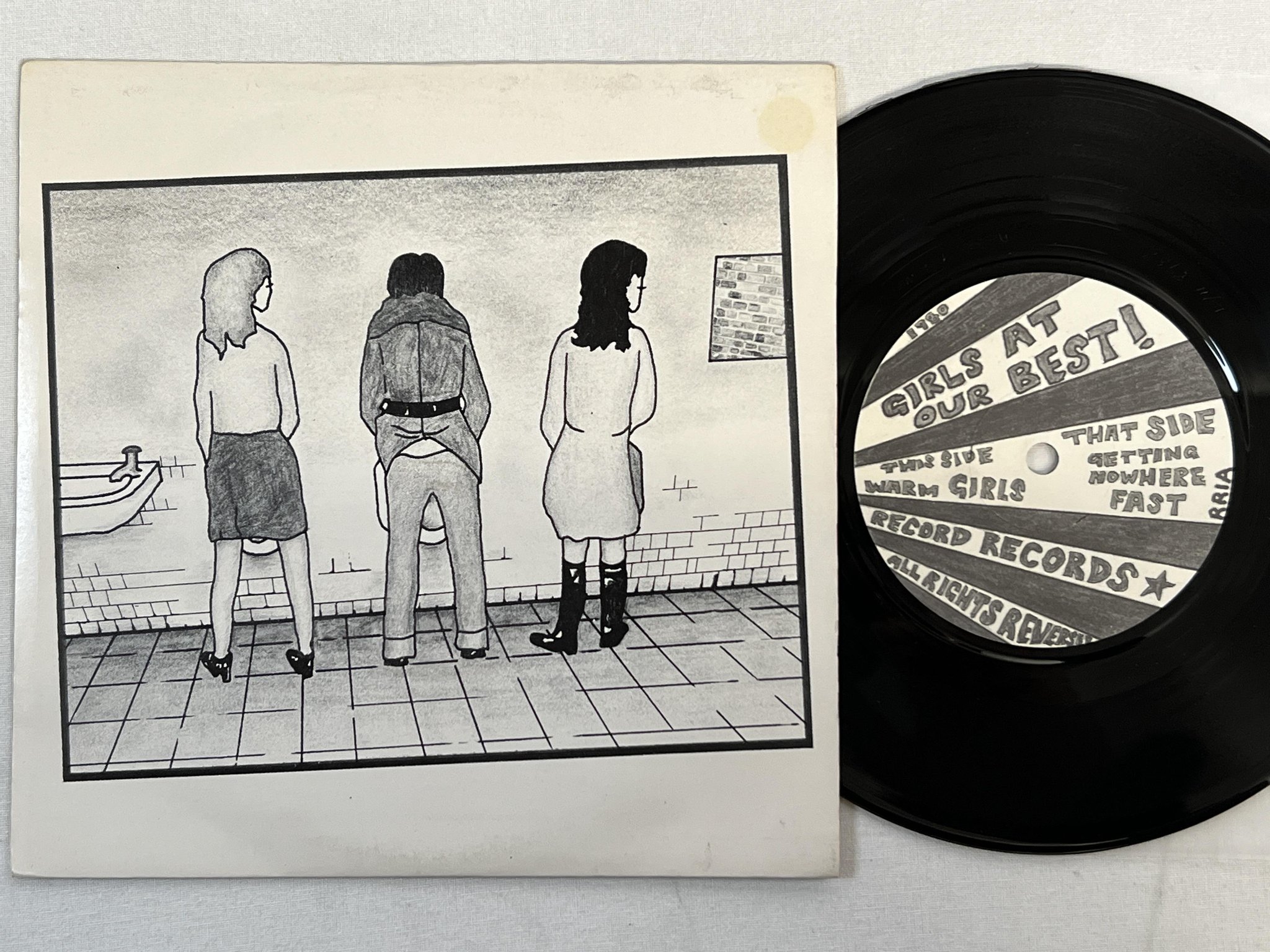 Omslagsbild för skivan GIRLS AT OUR BEST Getting Nowhere Fast 7" -81 UK RECORD RR1 ** RARE NEW WAVE **