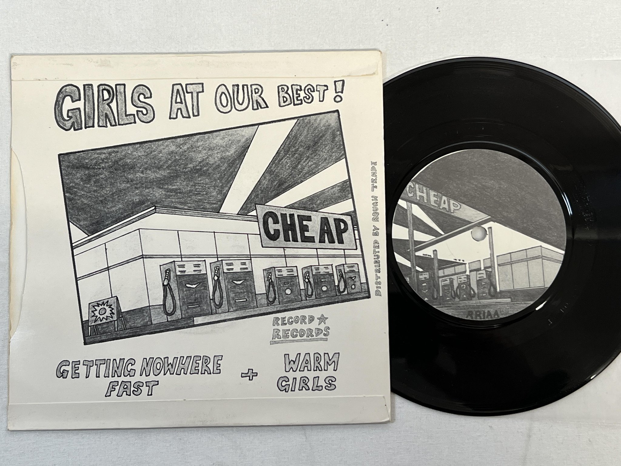 Omslagsbild för skivan GIRLS AT OUR BEST Getting Nowhere Fast 7" -81 UK RECORD RR1 ** RARE NEW WAVE **