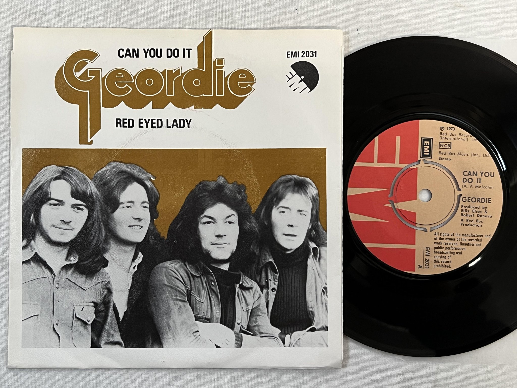 Omslagsbild för skivan GEORDIE can you do it 7" -73 Swe EMI 2031