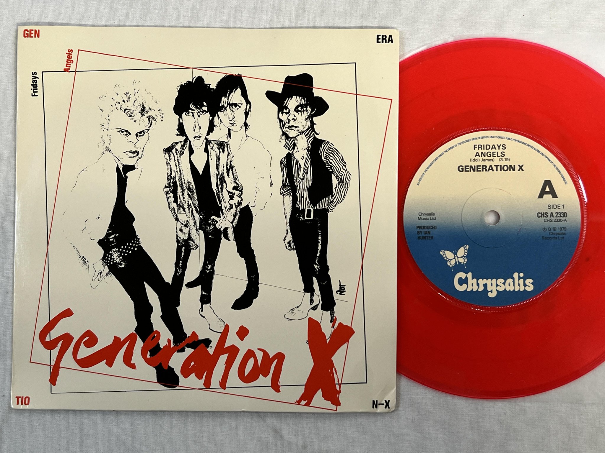 Omslagsbild för skivan GENERATION X fridays angels 7" -79 UK CHRYSALIS CHS A 2330