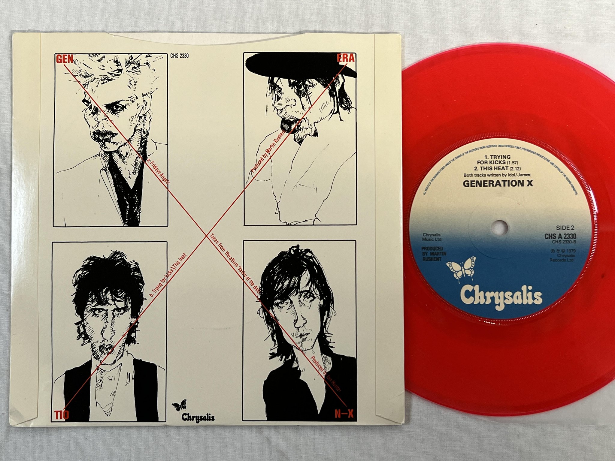 Omslagsbild för skivan GENERATION X fridays angels 7" -79 UK CHRYSALIS CHS A 2330