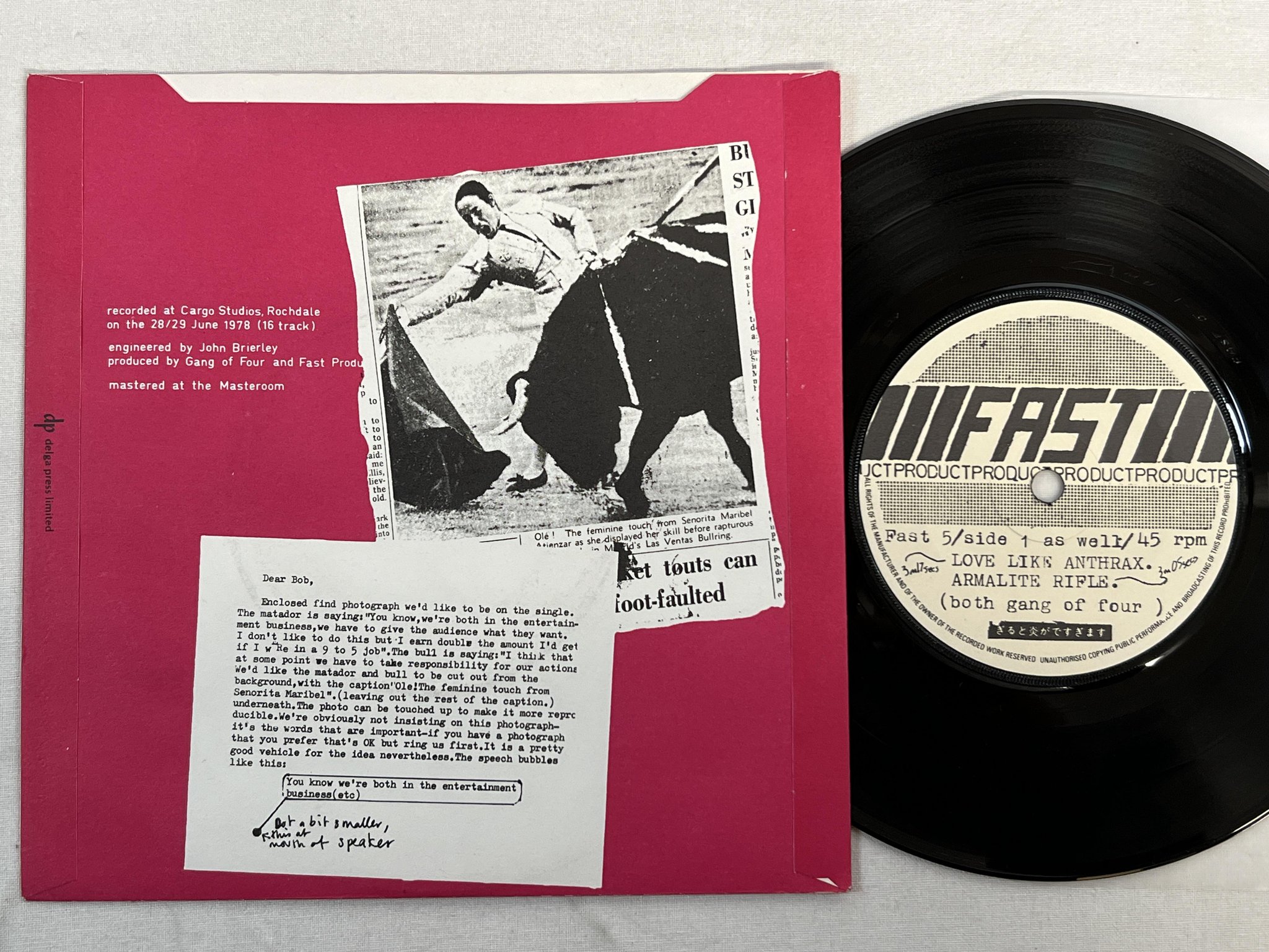 Omslagsbild för skivan GANG OF FOUR Damaged Goods 7" -78 UK FAST 5 ** RARE NEW WAVE **