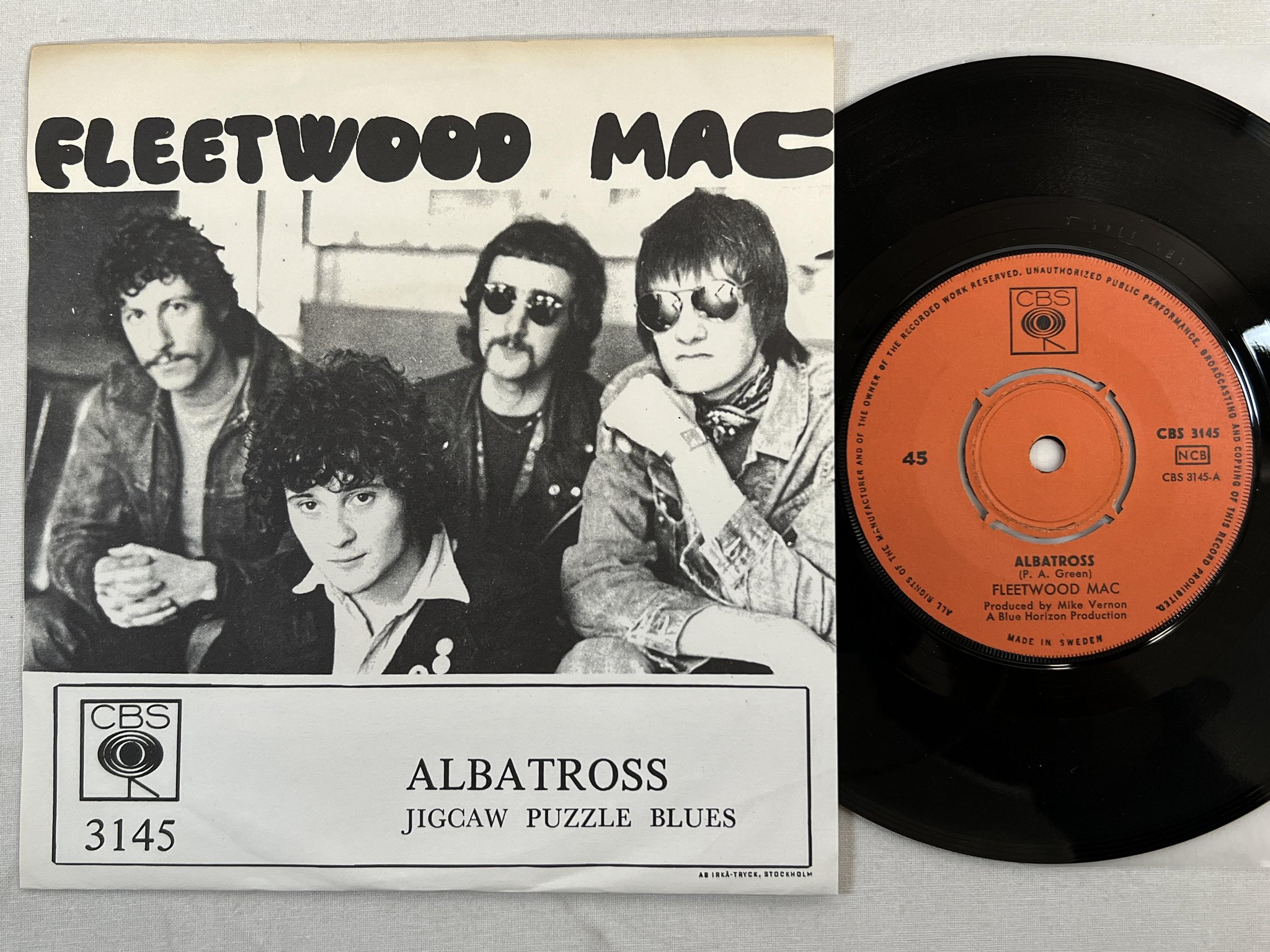 Omslagsbild för skivan FLEETWOOD MAC albatross 7" -69 Swe CBS 3145