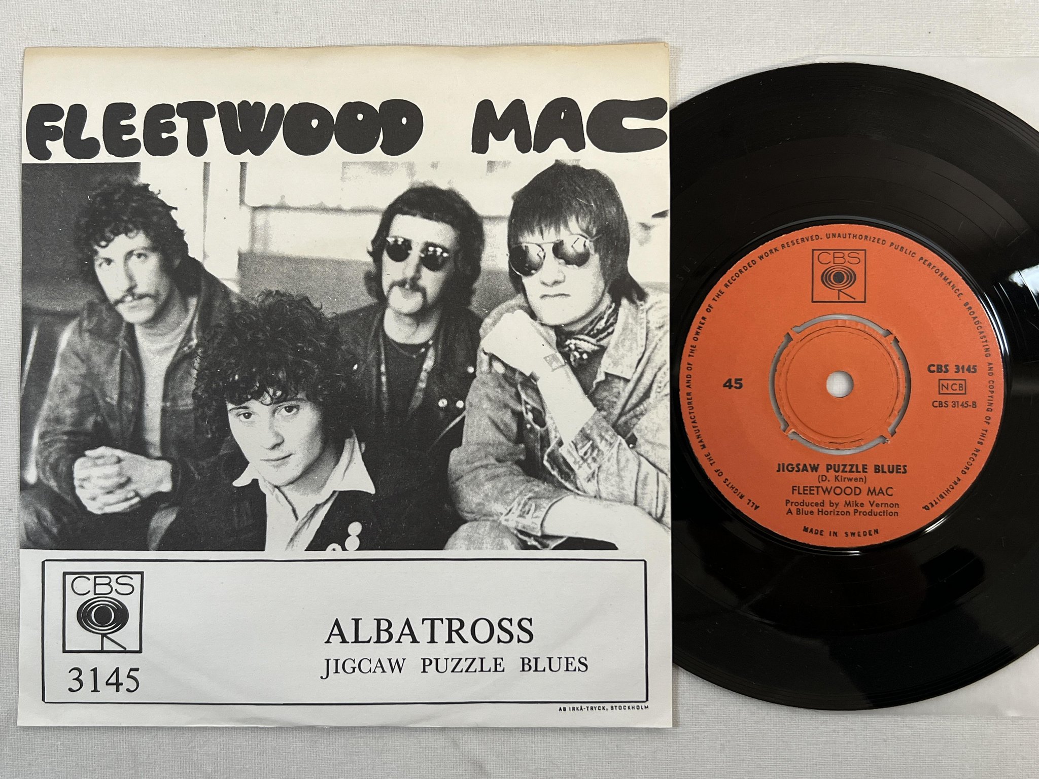Omslagsbild för skivan FLEETWOOD MAC albatross 7" -69 Swe CBS 3145