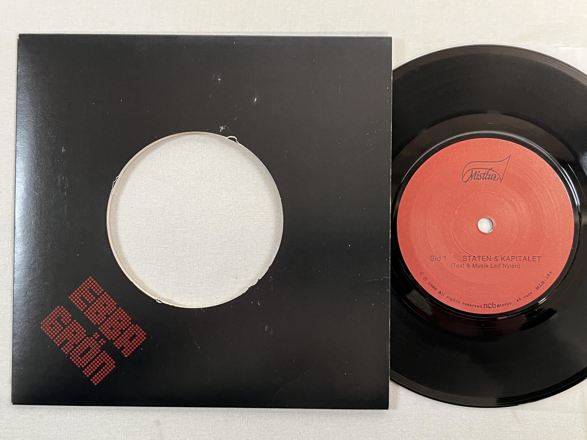 Omslagsbild för skivan EBBA GRÖN Staten & Kapitalet 7" -80 Swe MISTLUR MLR-16s