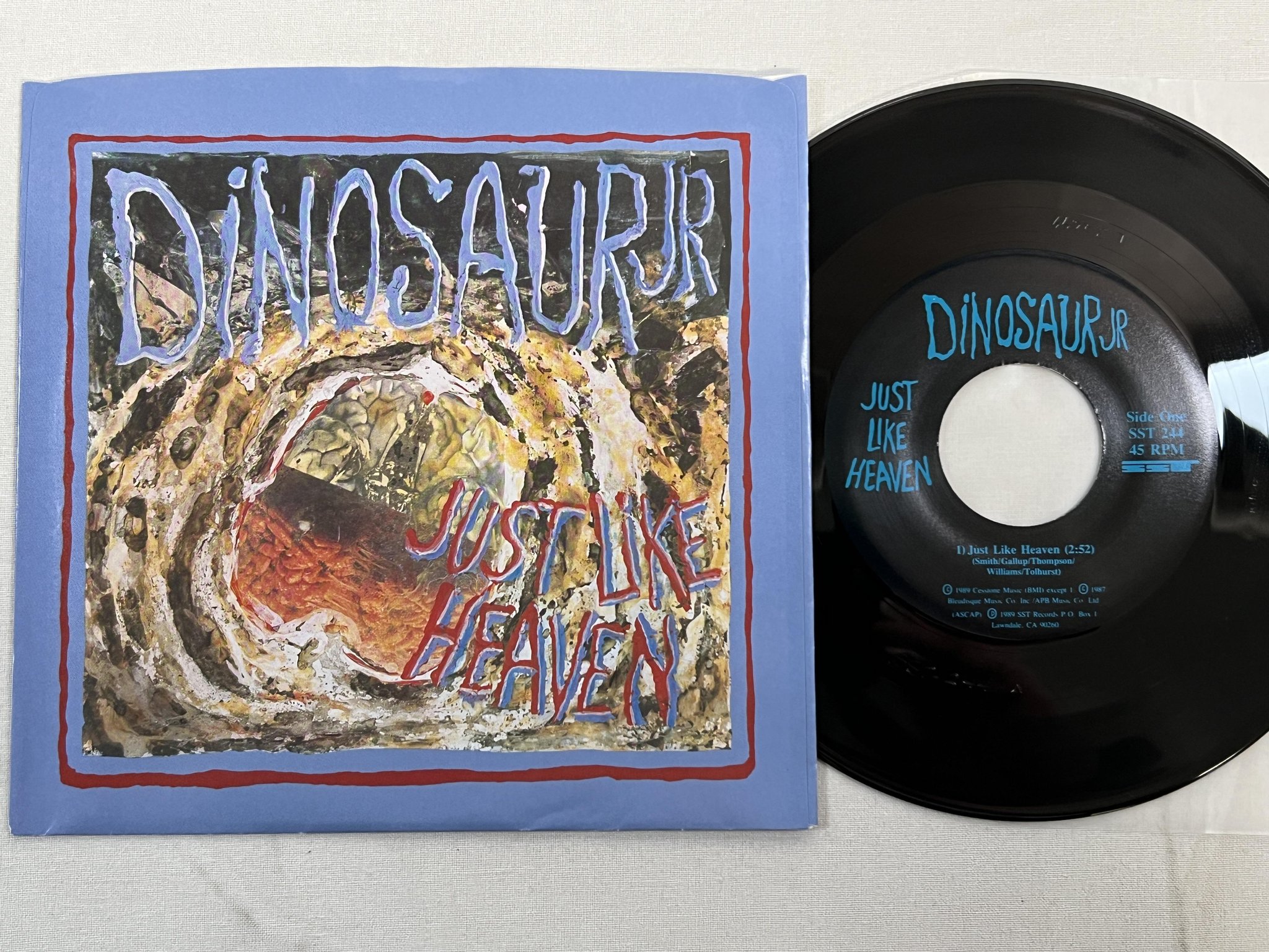 Omslagsbild för skivan DINOSAUR JR just like heaven 7" -89 US SST 244 ** indie rock **