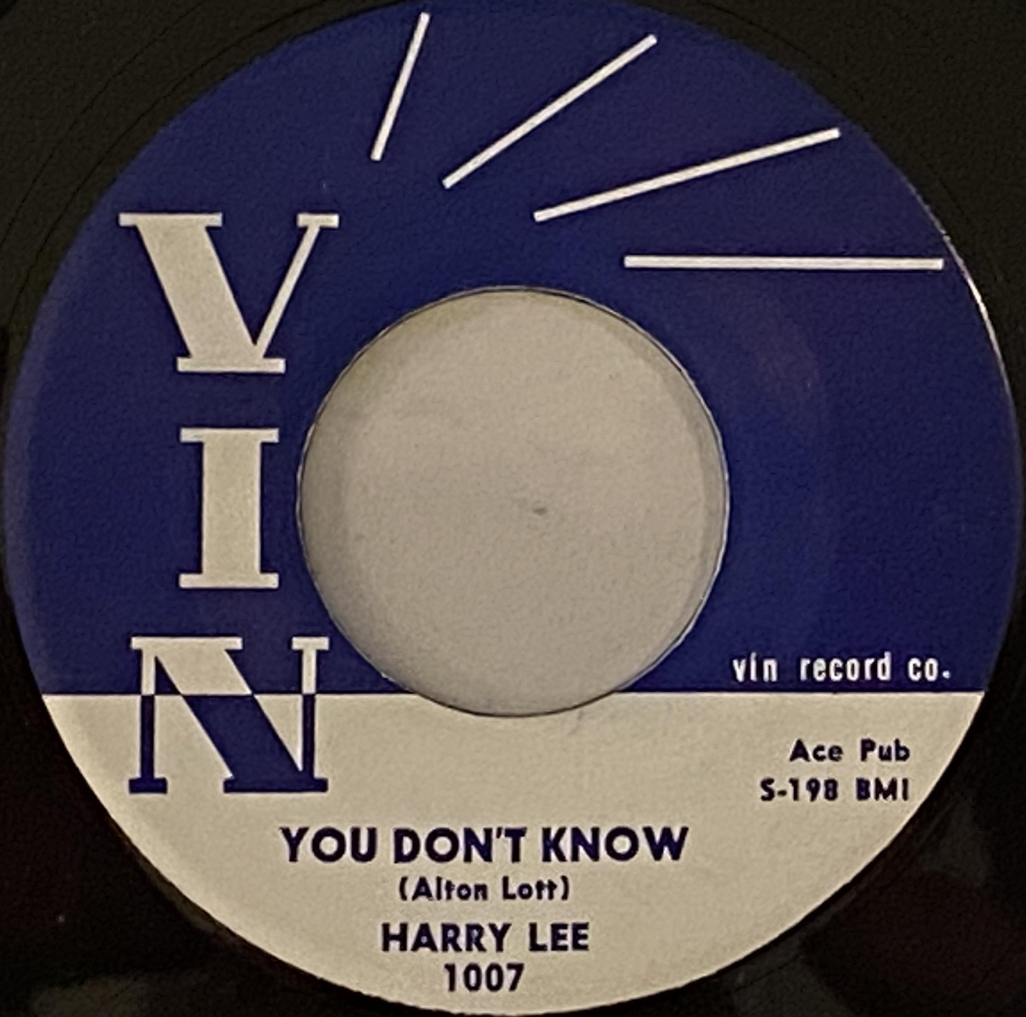 Omslagsbild för skivan HARRY LEE Everytime I See You 7" US VIN 1007 *** RARE ROCKABILLY ***