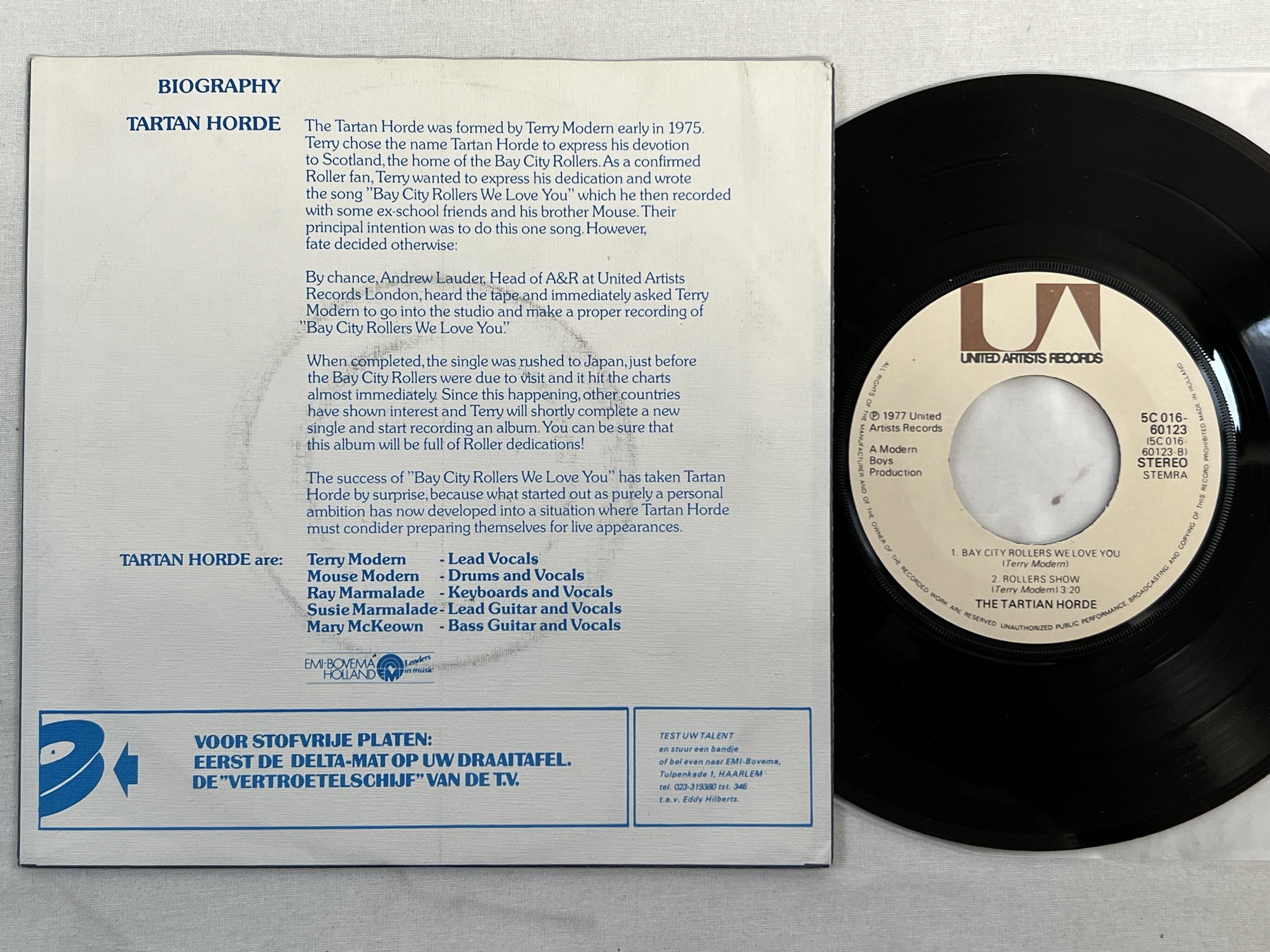 Omslagsbild för skivan THE DISCO BROS let's go to the disco 7" Hol UNITED ARTISTS 5C 016-60123