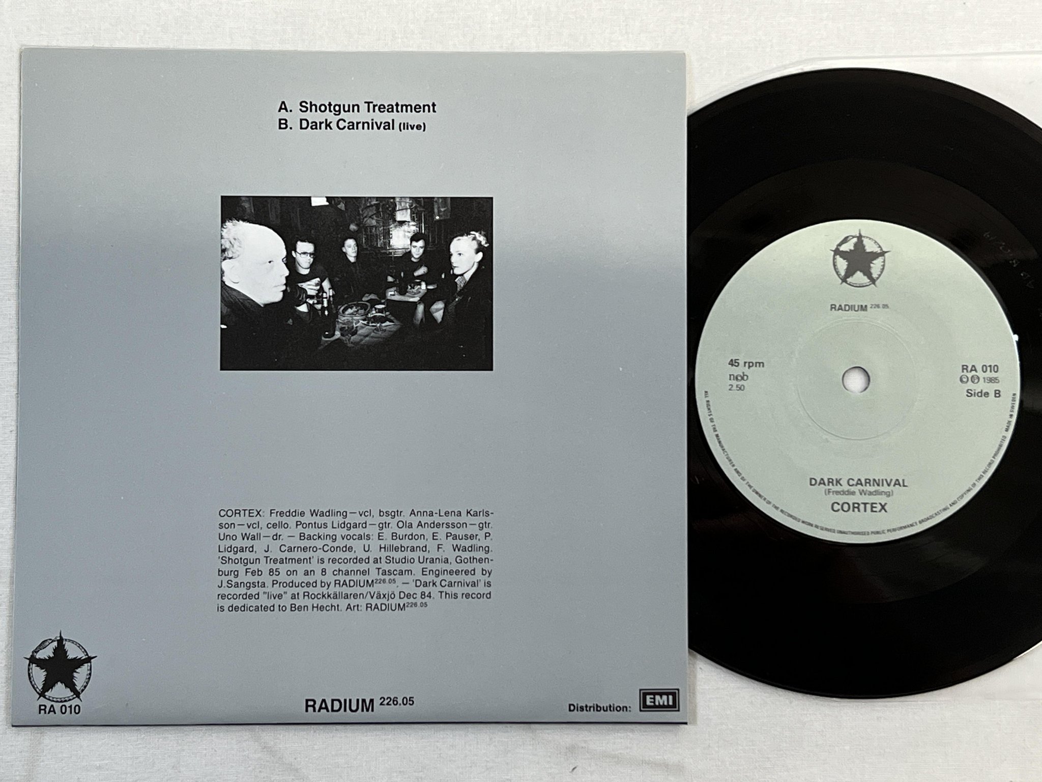 Omslagsbild för skivan CORTEX Shotgun Treatment 7" -85 radium 226.05 RA 010 *** VERY RARE ***