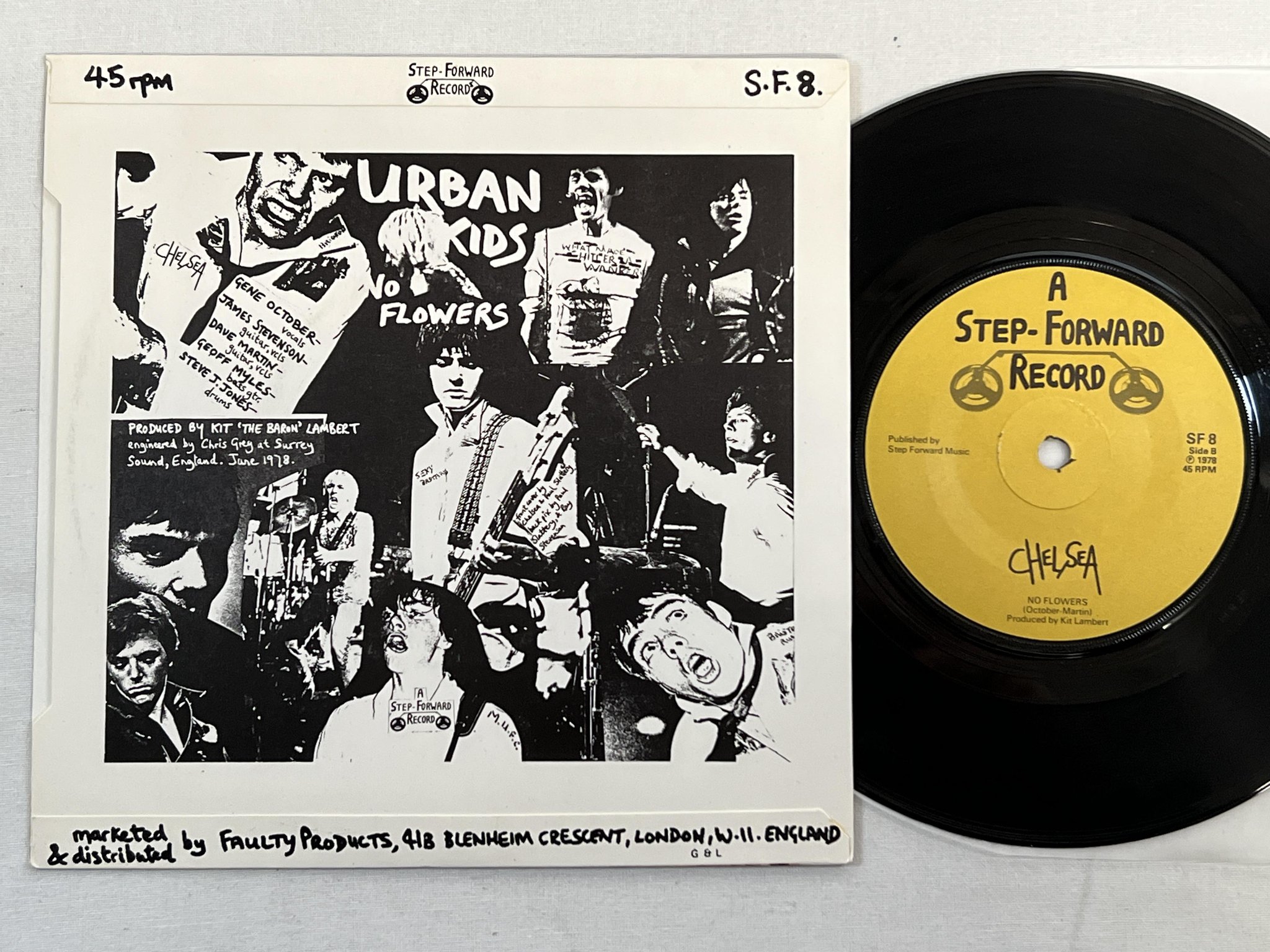 Omslagsbild för skivan CHELSEA urban kids 7" -78 UK STEP-FORWARD SF 8