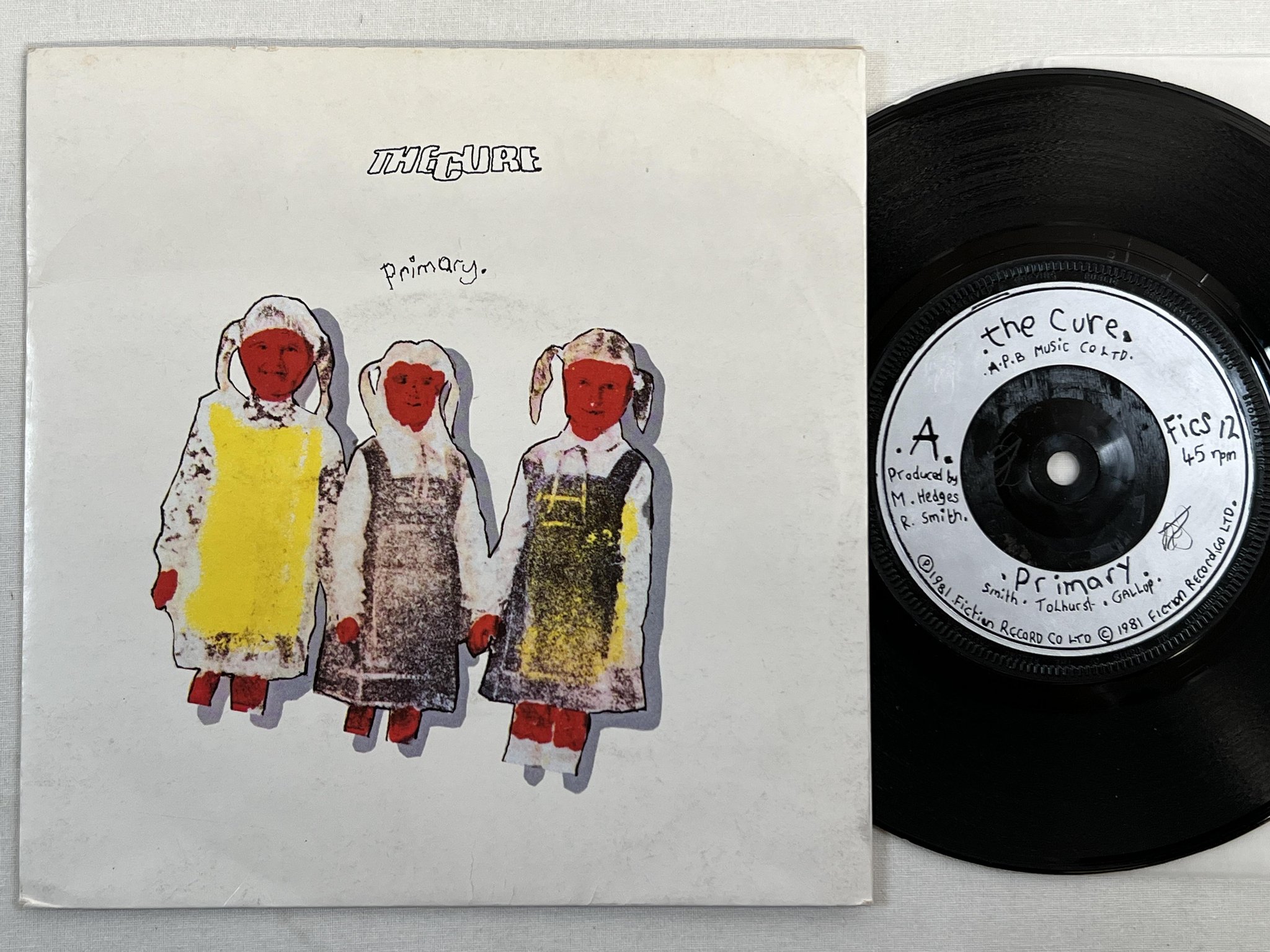 Omslagsbild för skivan THE CURE Primary 7" -81 UK FICTION FICS 12