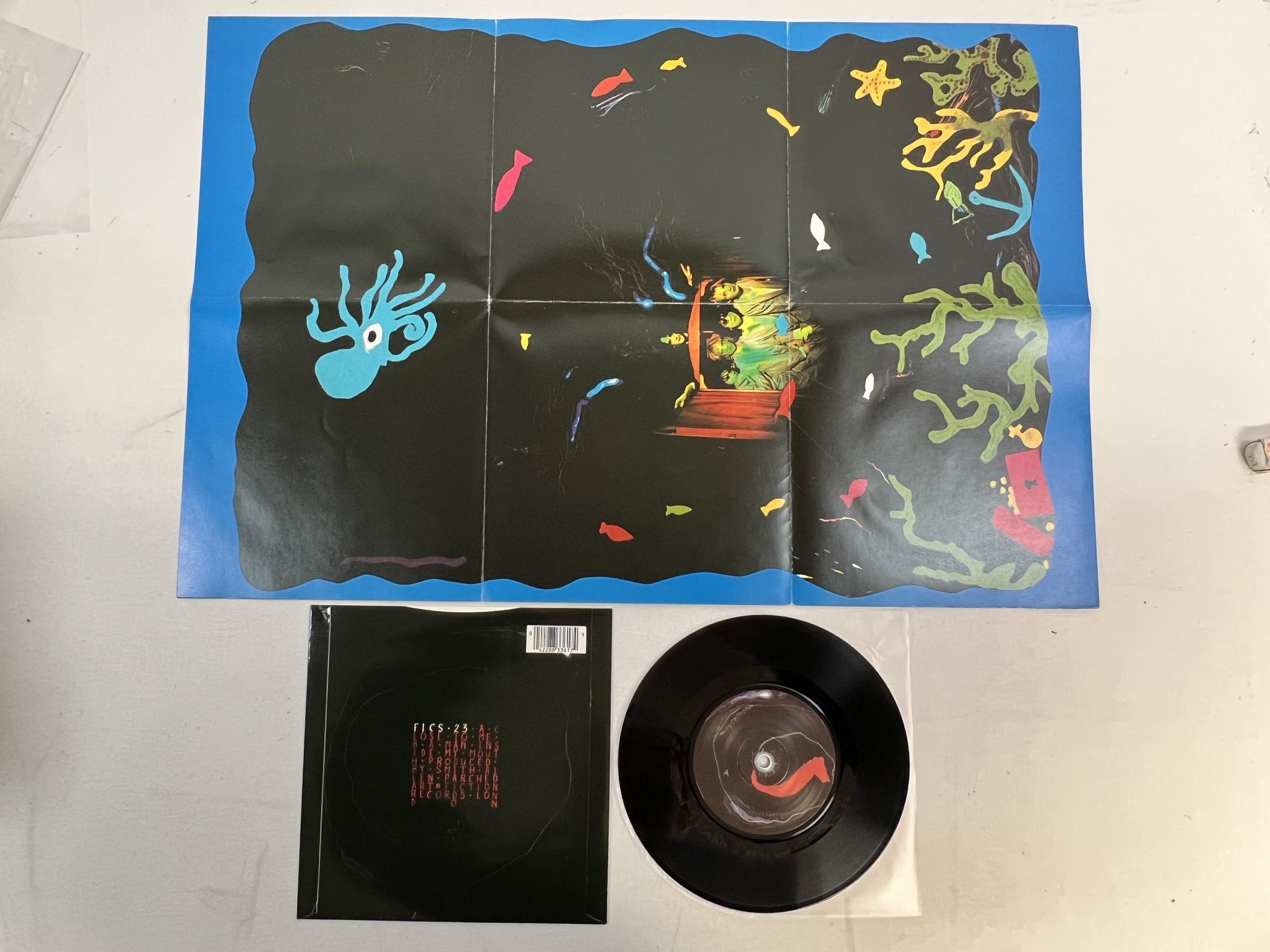 Omslagsbild för skivan THE CURE Close To Me 7" -85 UK FICTION FICSG 23 ** Poster Bag **