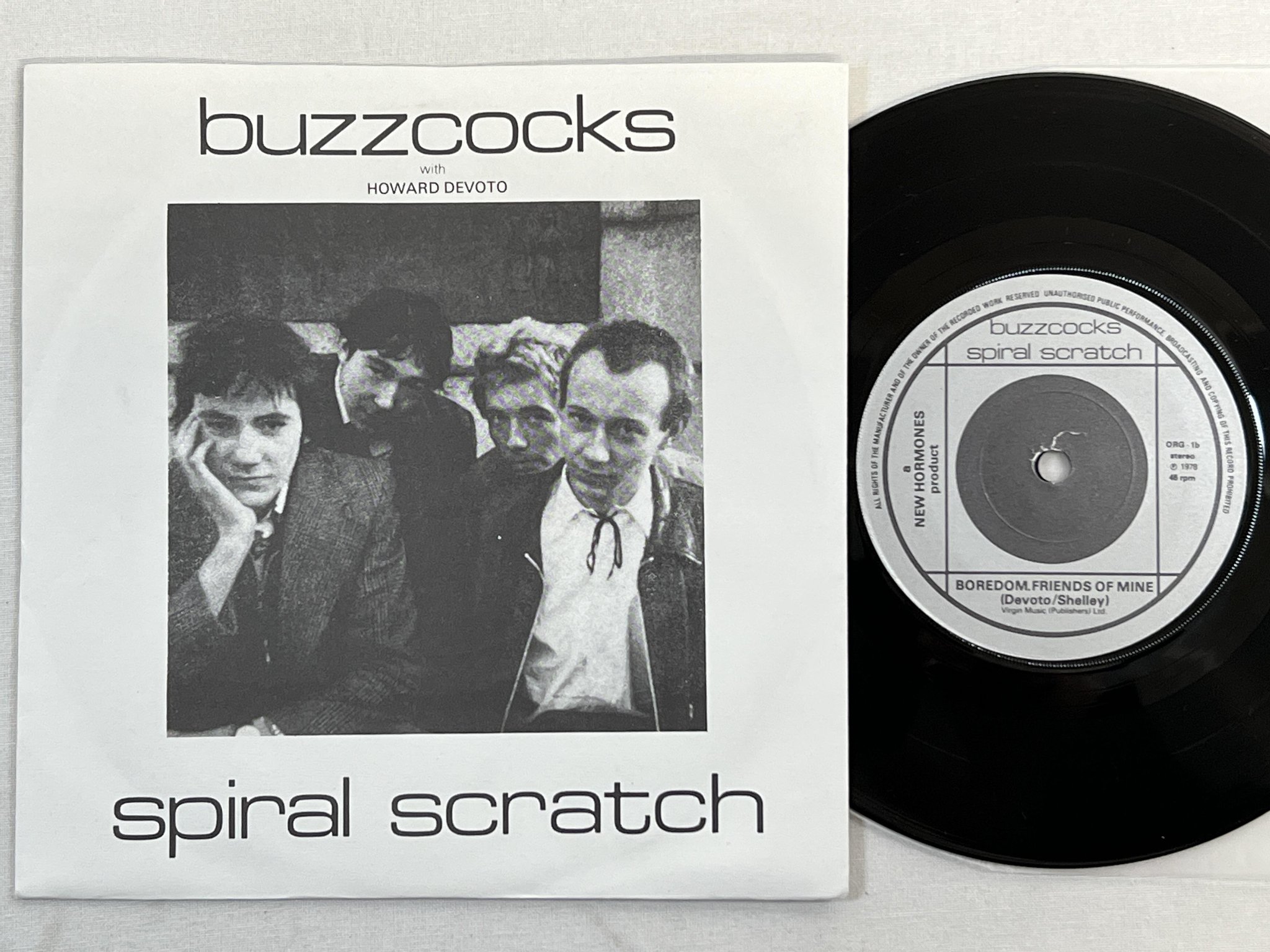 Omslagsbild för skivan BUZZCOCKS spiral scratch 7" re UK NEW HORMONES ORG-1