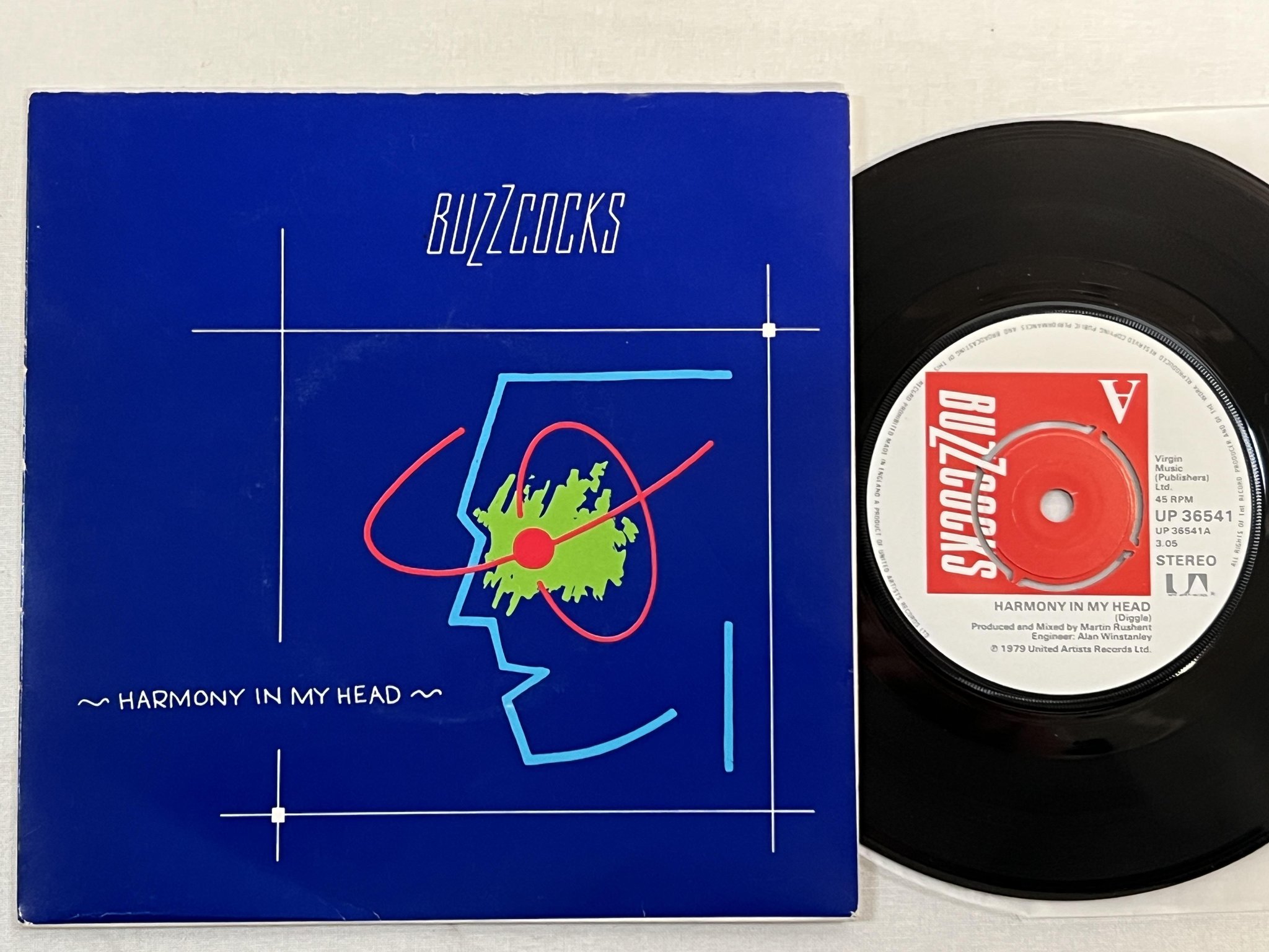 Omslagsbild för skivan BUZZCOCKS Harmony In My Head 7" -79 UK UNITED UP 36541
