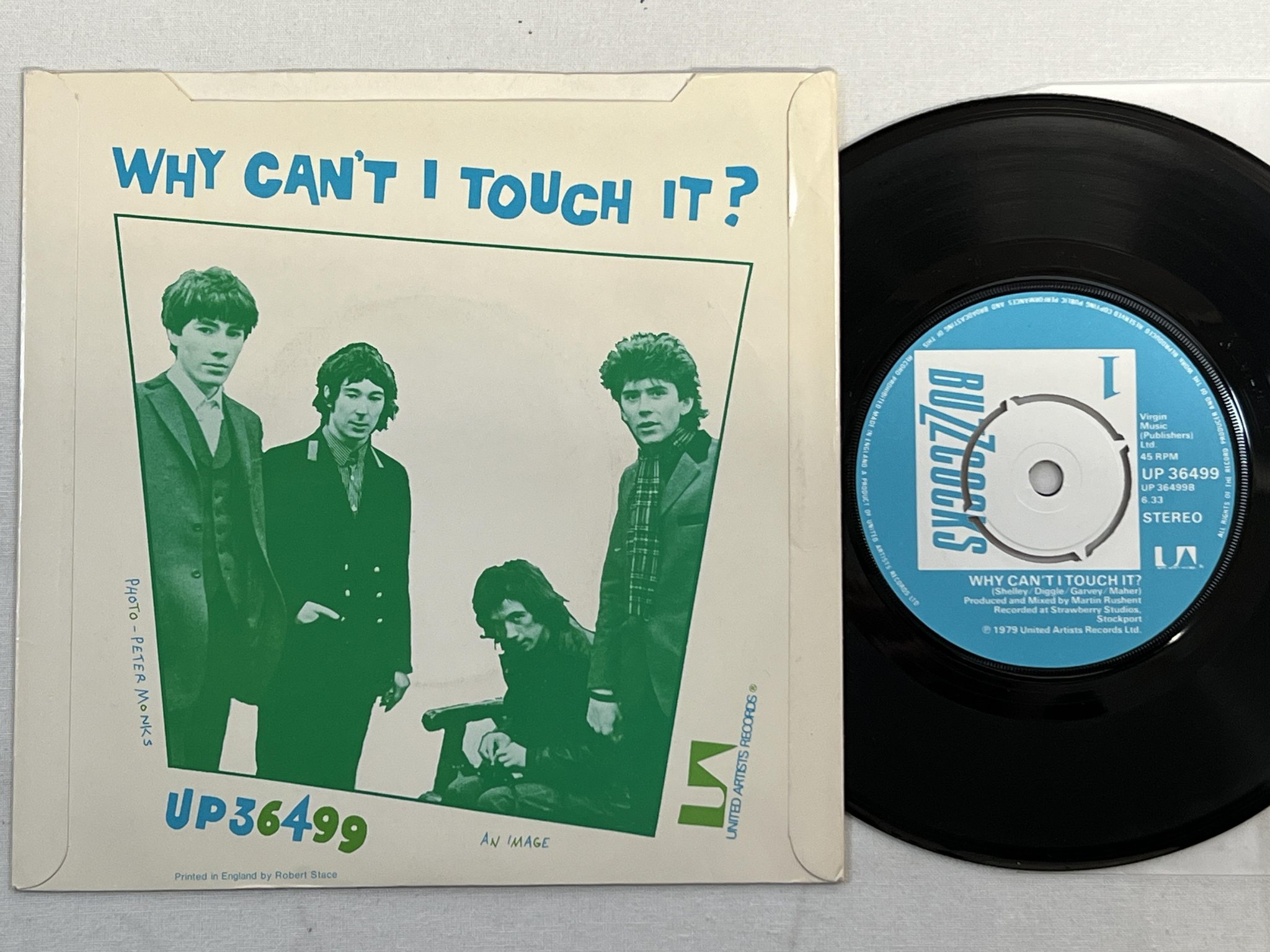 Omslagsbild för skivan BUZZCOCKS Everybody's Happy Nowadays 7" -79 UK UNITED UP 36499