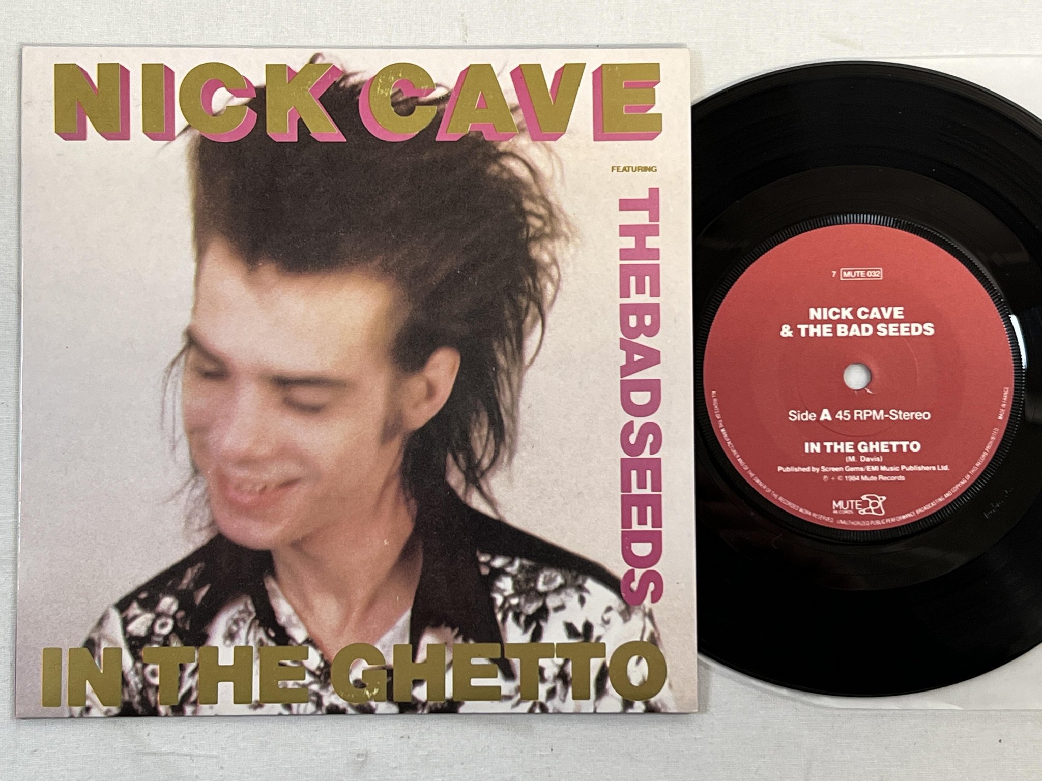 Omslagsbild för skivan NICK CAVE & THE BAD SEEDS in the ghetto 7" -84 MUTE 7 MUTE 032
