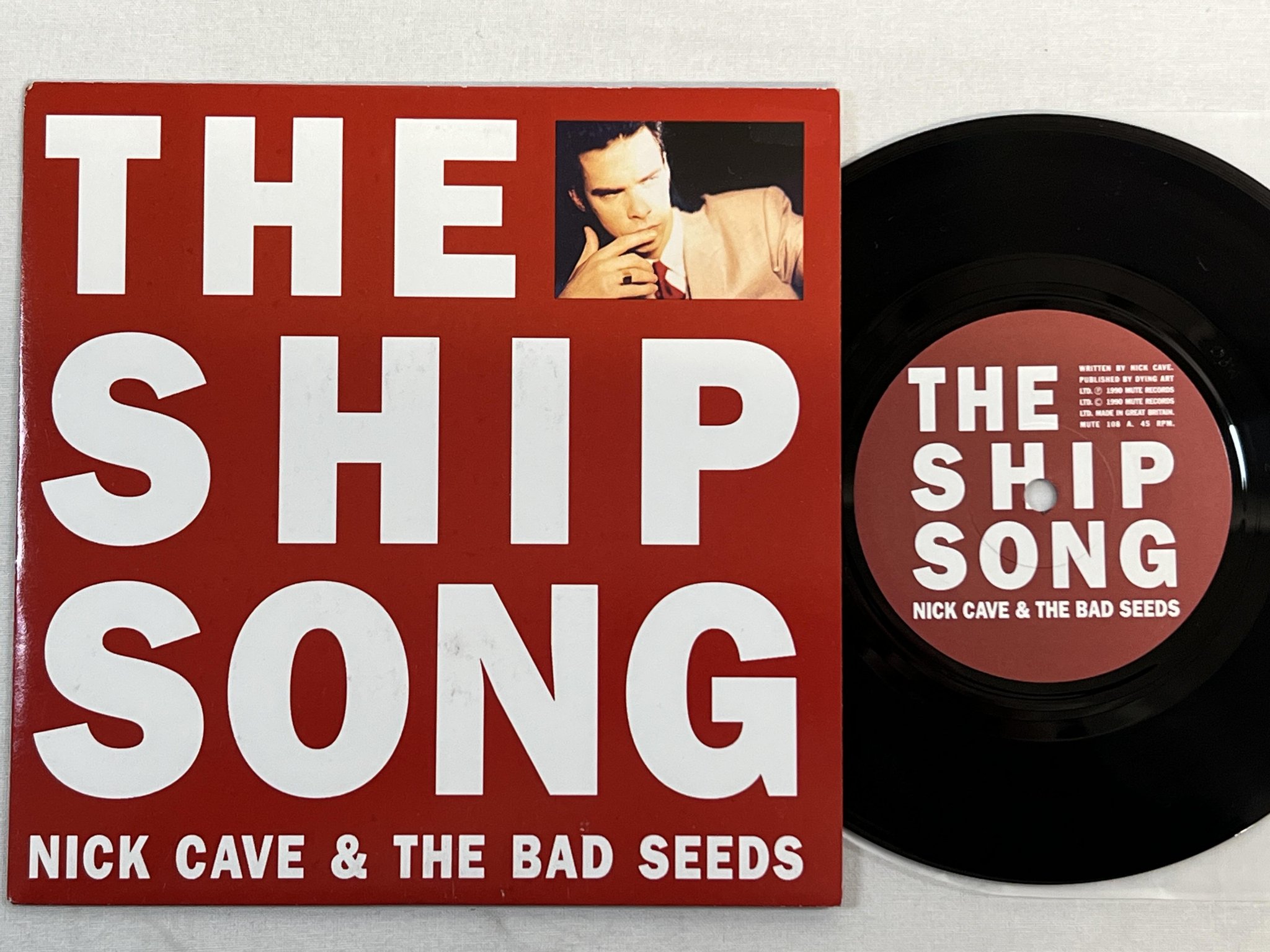 Omslagsbild för skivan NICK CAVE & THE BAD SEEDS The Ship Song 7" -90 MUTE 108