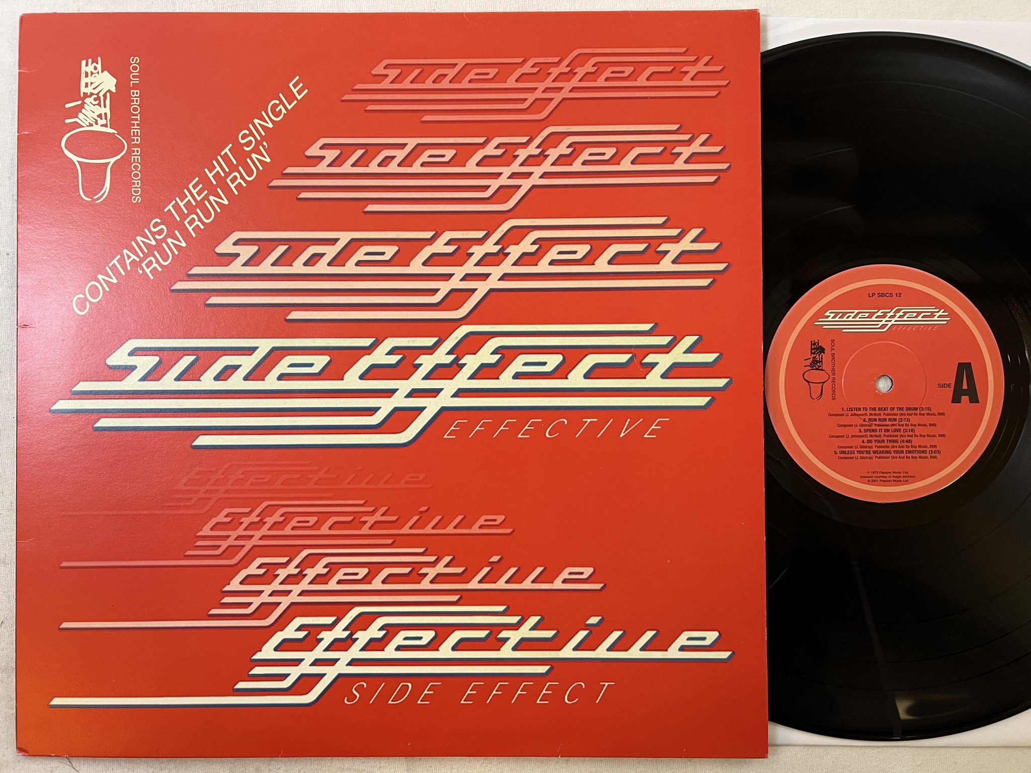 Omslagsbild för skivan SIDE EFFECT Effective LP 2001 UK soul brother SBCS 12