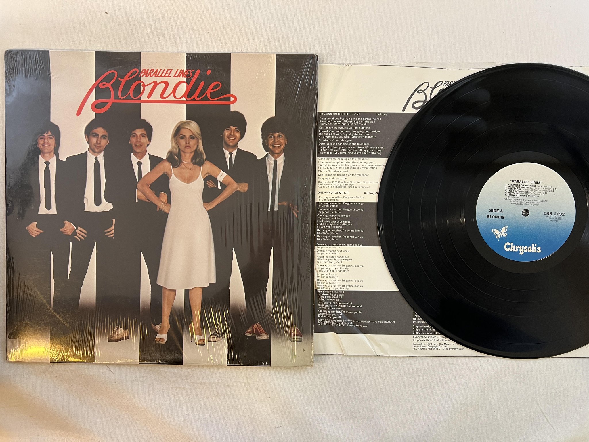 Omslagsbild för skivan BLONDIE parallel lines LP -78 US CHRYSALIS CHR 1192