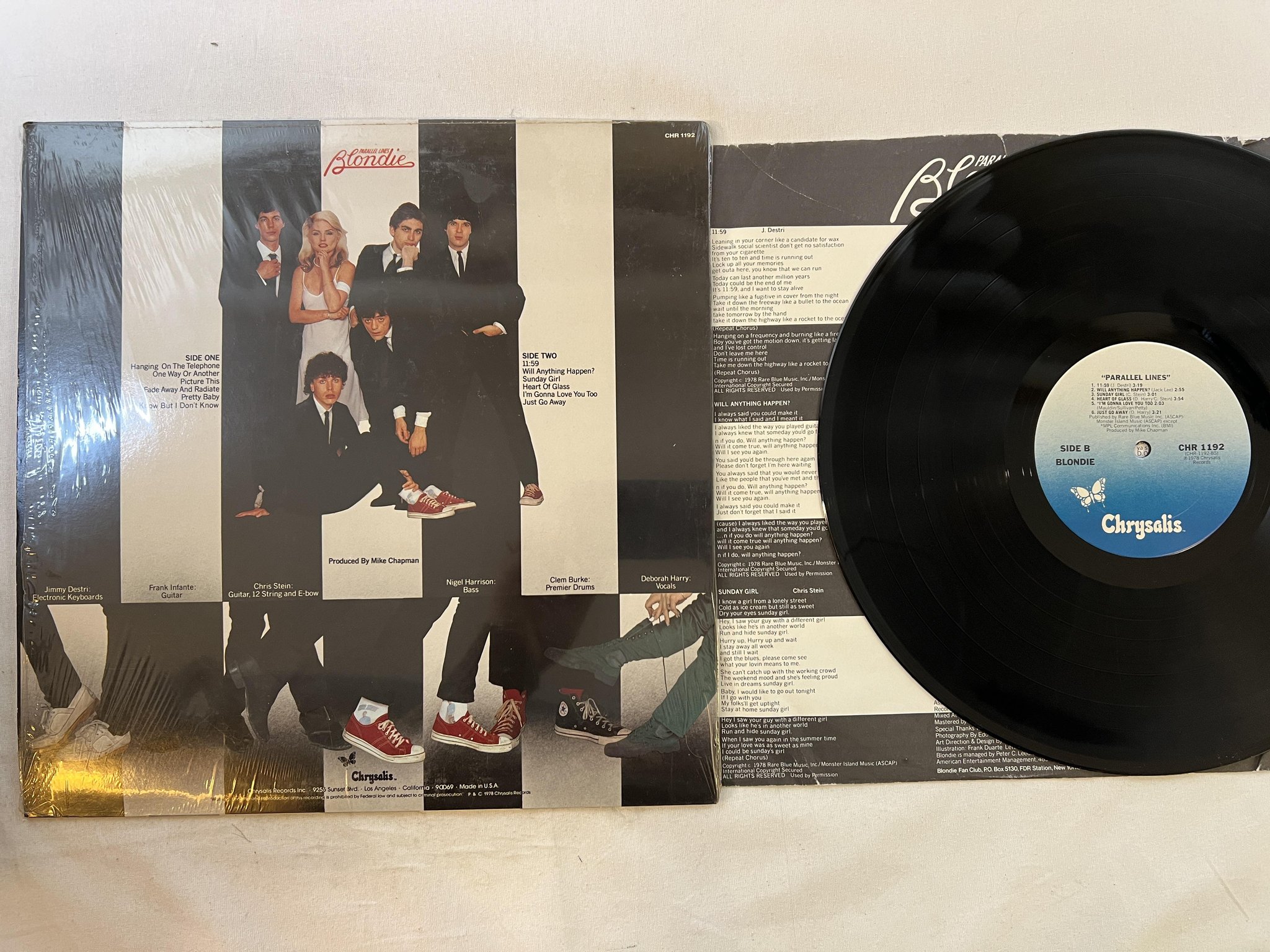 Omslagsbild för skivan BLONDIE parallel lines LP -78 US CHRYSALIS CHR 1192