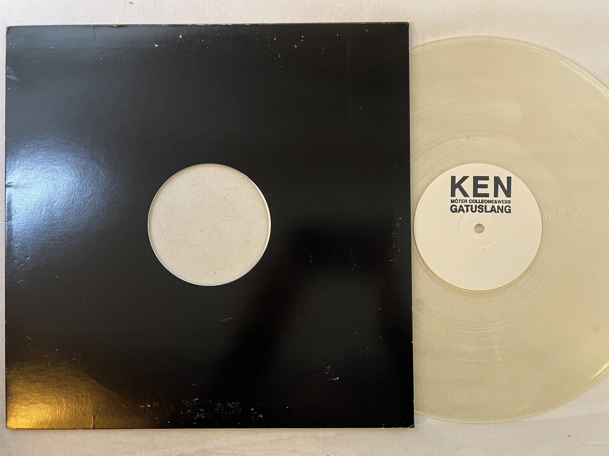 Omslagsbild för skivan KEN gatuslang 12"single -98 EMI promo PRO 4216 ** CLEAR VINYL **