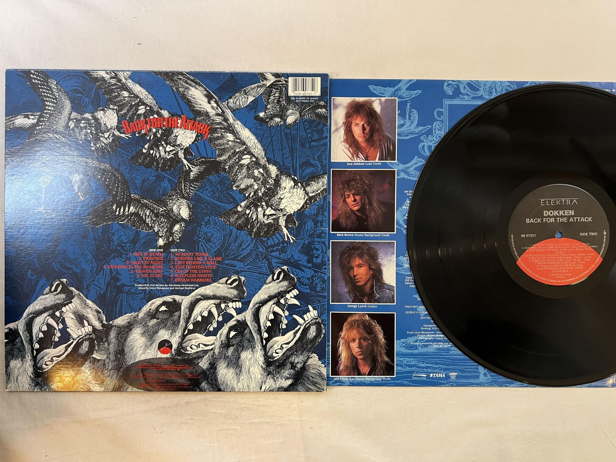 Omslagsbild för skivan DOKKEN back for the attack LP -87 Can ELEKTRA 96 07351