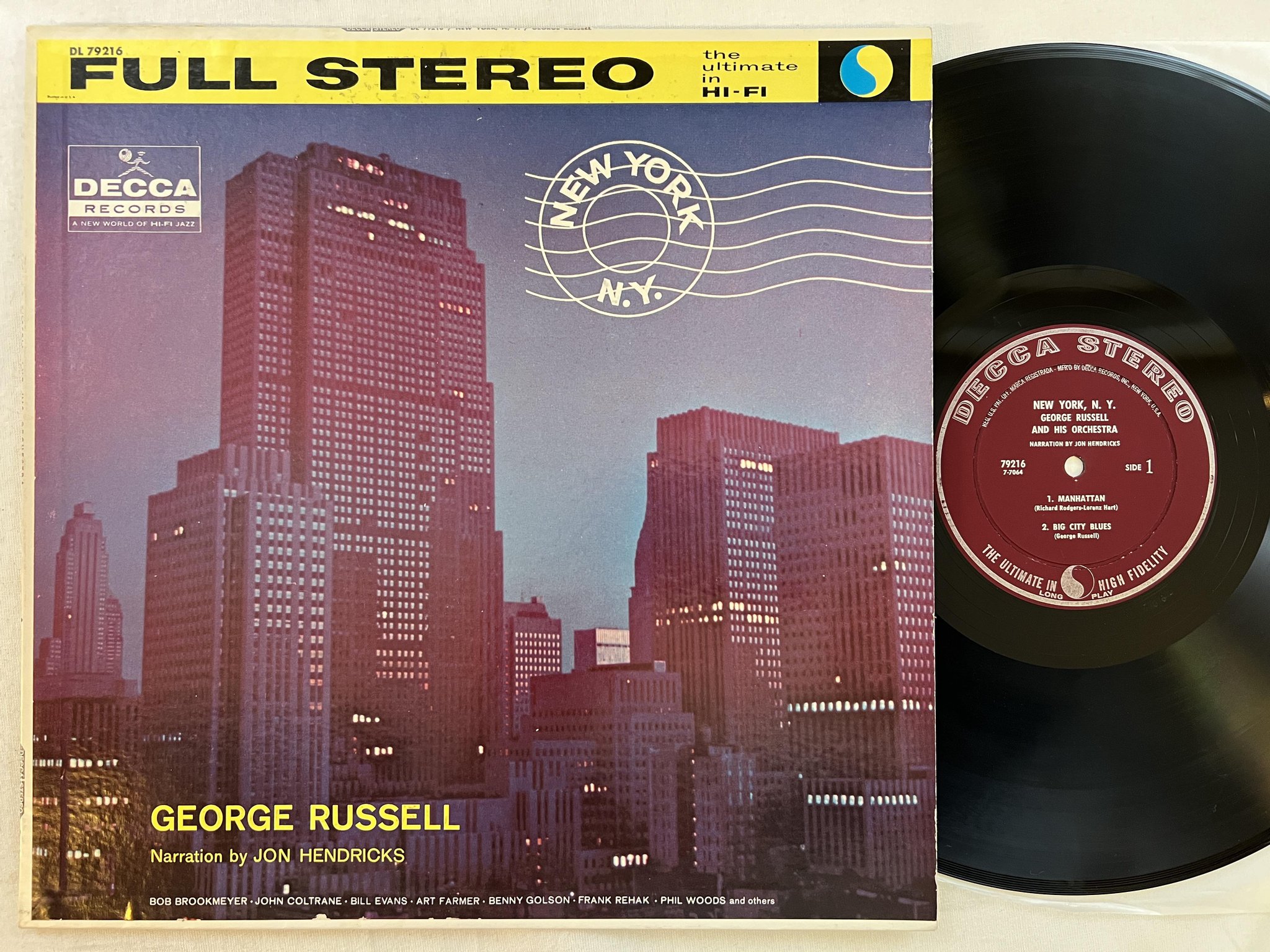 Omslagsbild för skivan GEORGE RUSSELL New York LP -59 US DECCA DL 9216 ** deep grooved original **