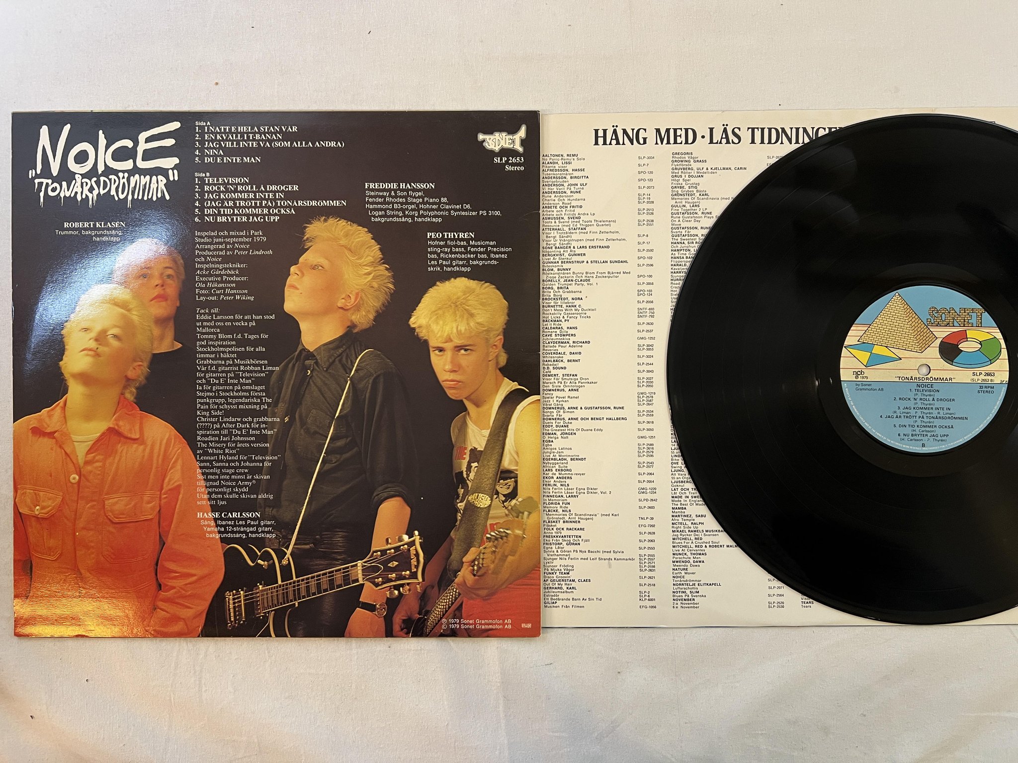 Omslagsbild för skivan NOICE tonårsdrömmar LP -79 SONET SLP 2653