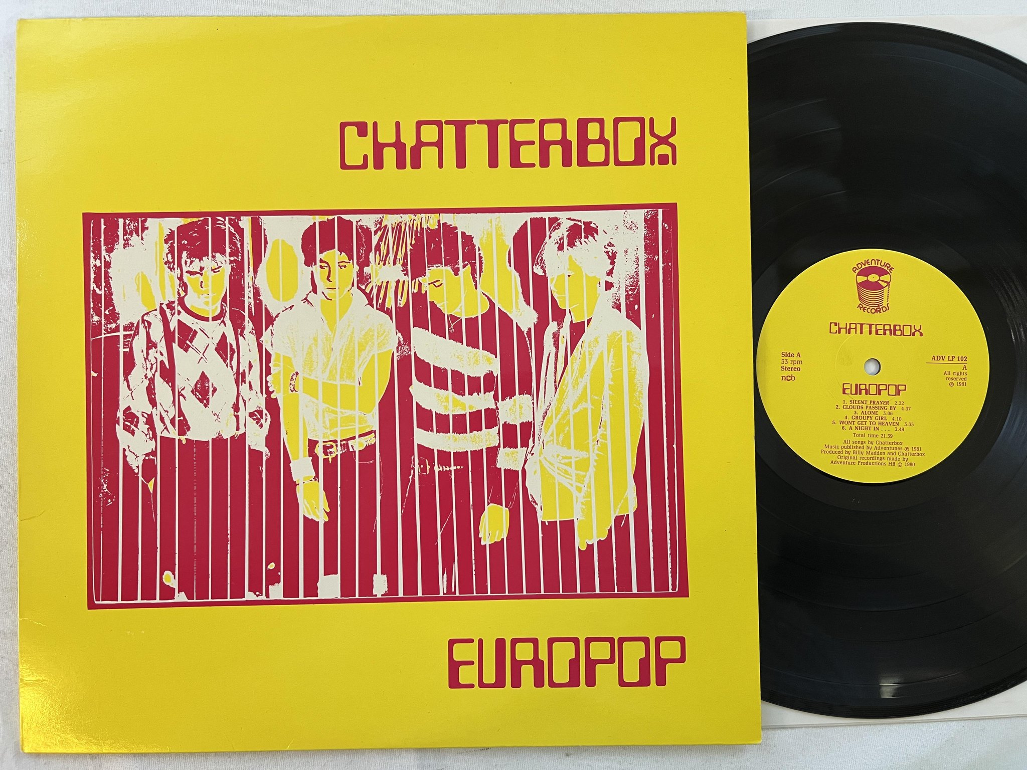 Omslagsbild för skivan CHATTERBOX europop LP -81 ncb ADVENTURE ADV LP 102