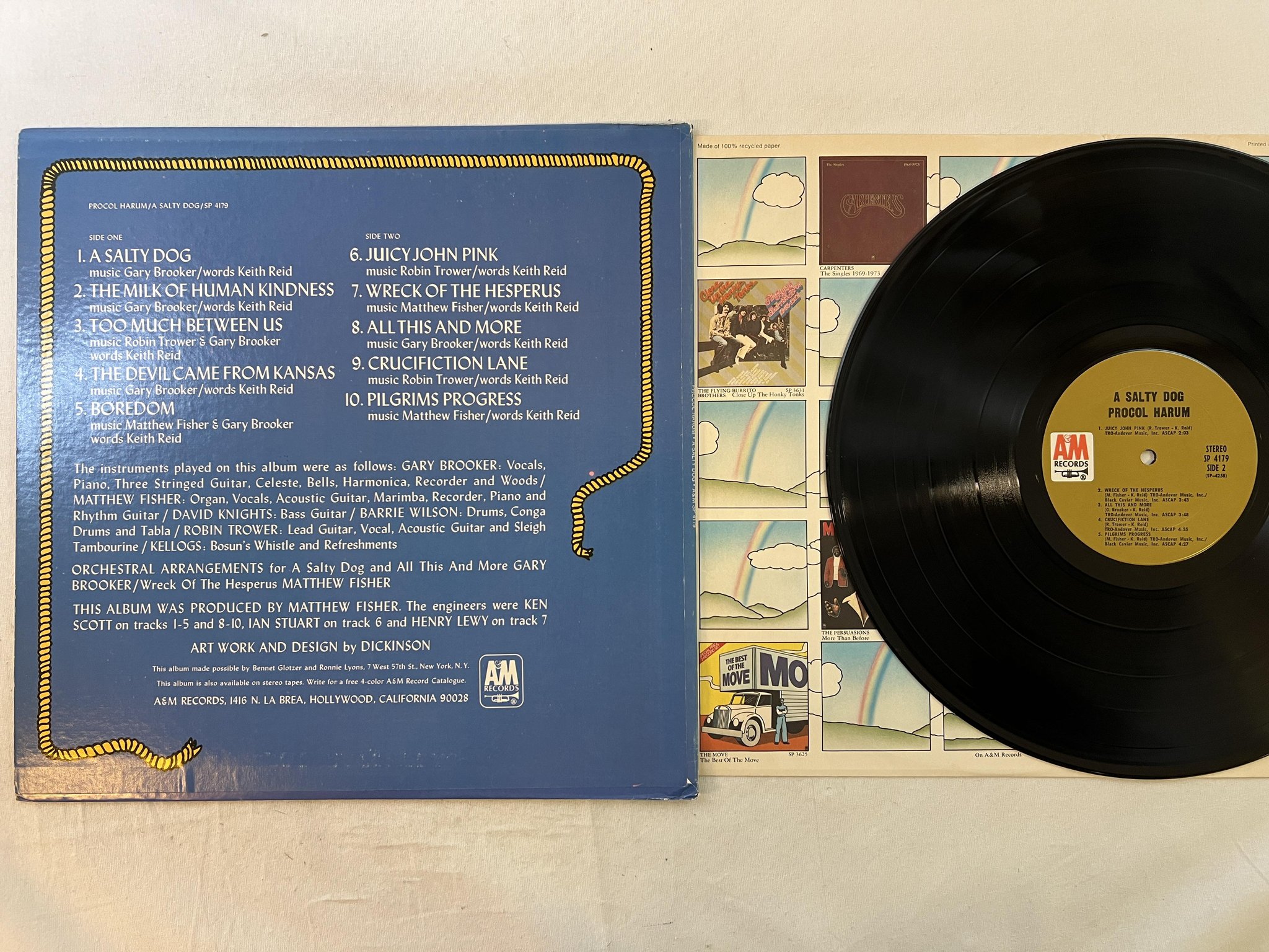 Omslagsbild för skivan PROCOL HARUM a salty dog LP US A&M SP 4179