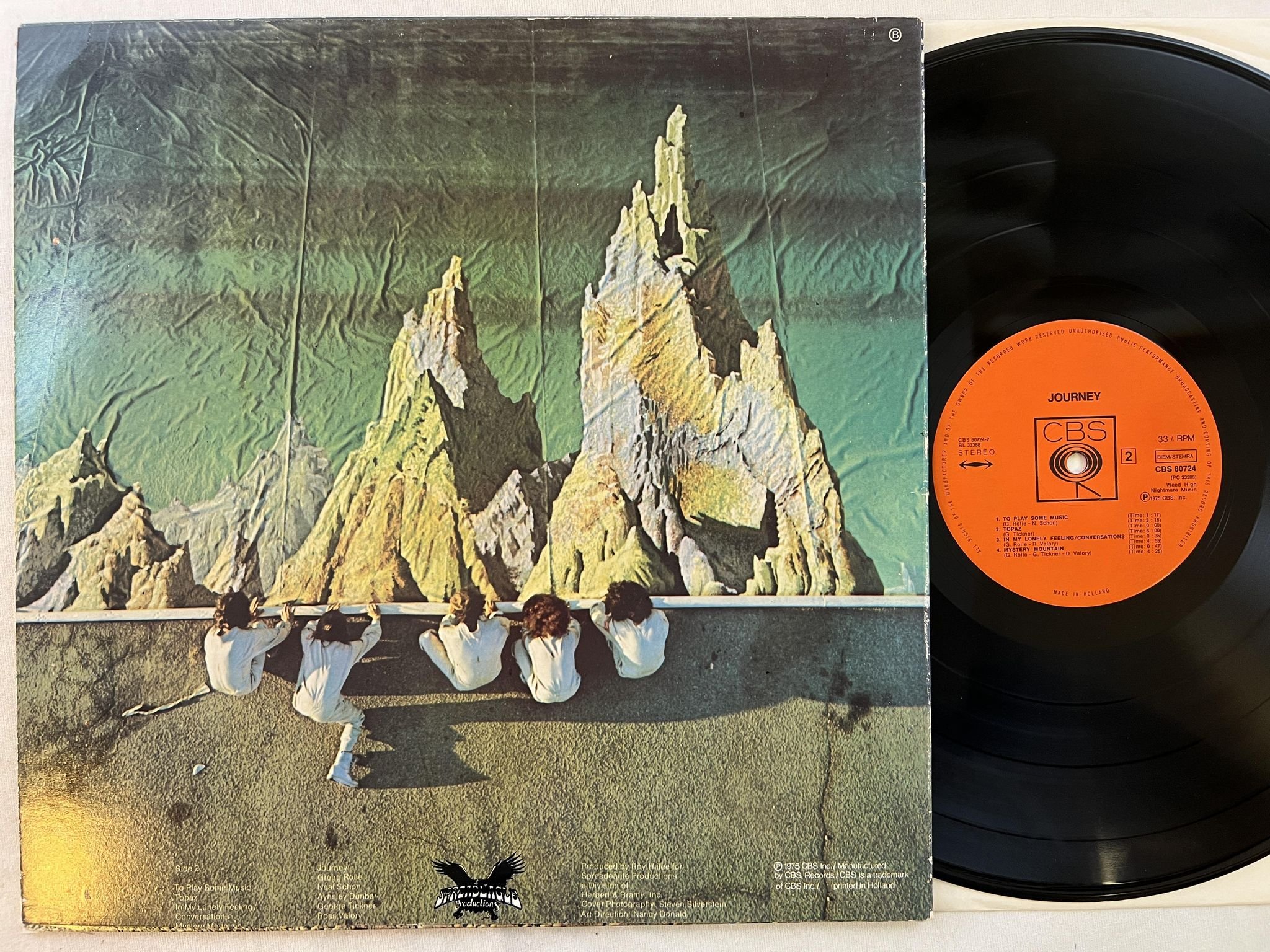 Omslagsbild för skivan JOURNEY s/t LP -75 Hol CBS 80724