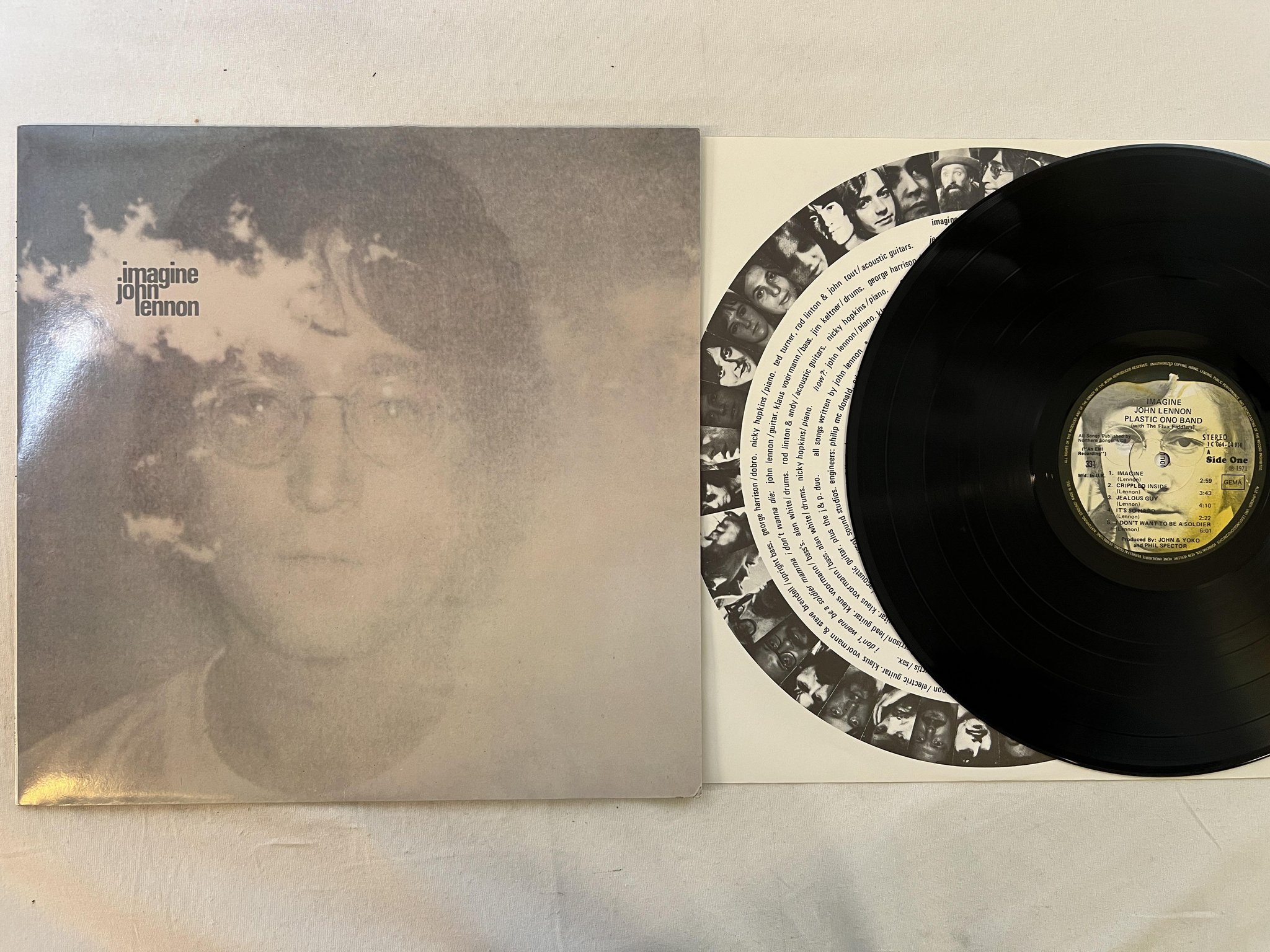 Omslagsbild för skivan JOHN LENNON imagine LP -71 Ger APPLE 1C 064-04914
