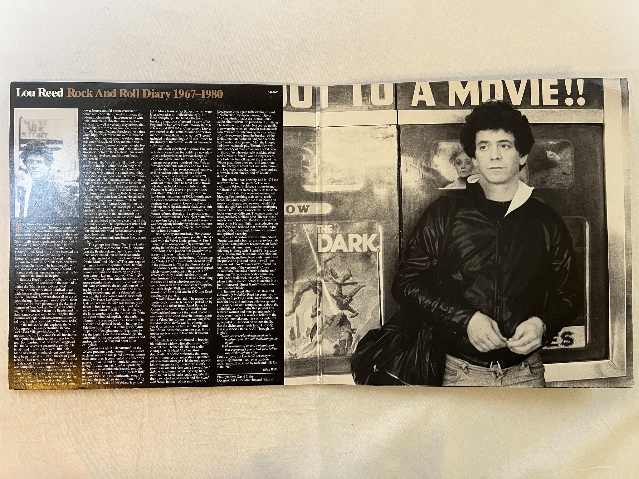 Omslagsbild för skivan LOU REED rock and roll diary 1967-1980 2xLP -80 ARISTA AZL 8603