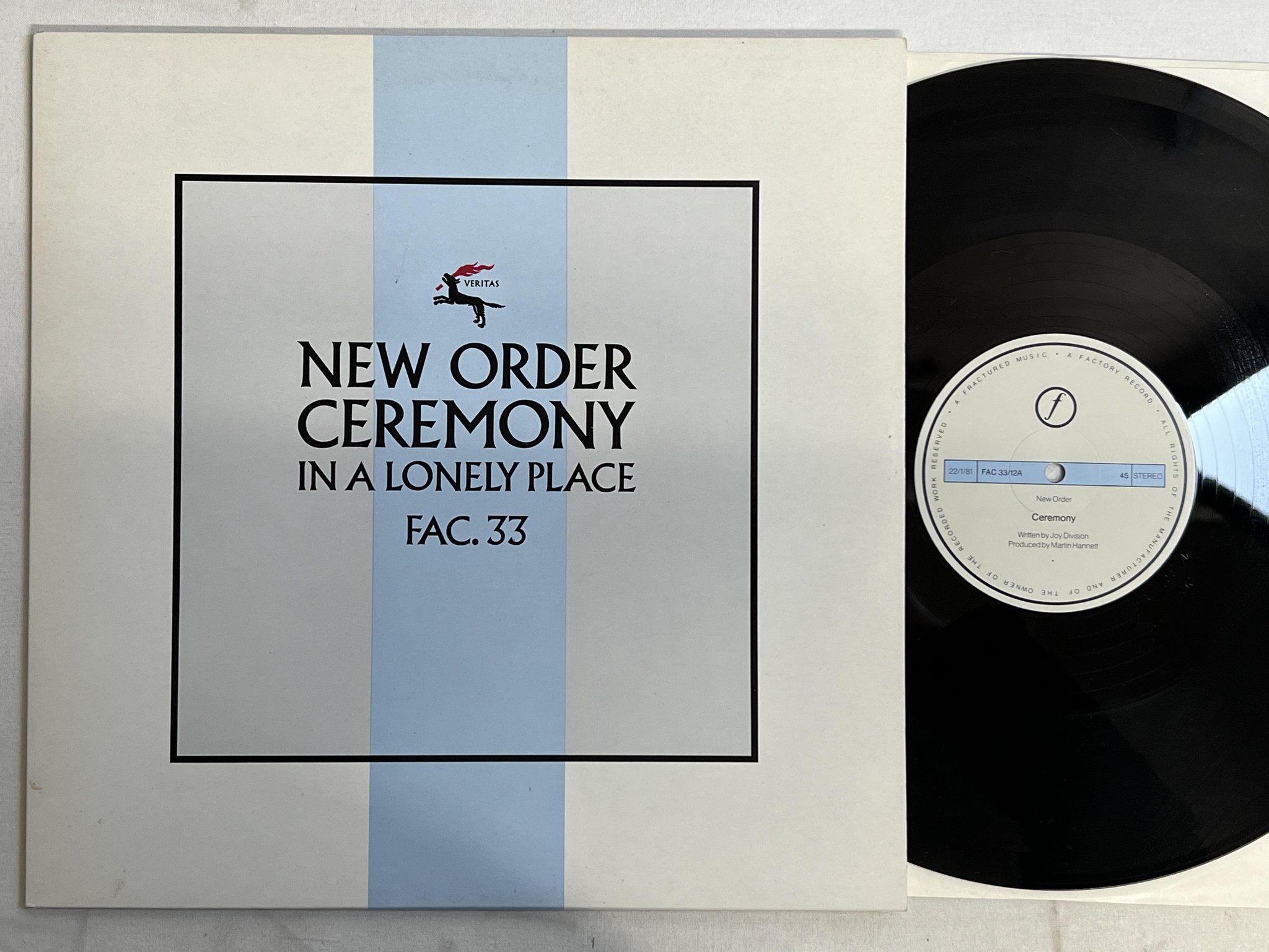 Omslagsbild för skivan NEW ORDER ceremony 12"single -84 FACTORY FAC. 33