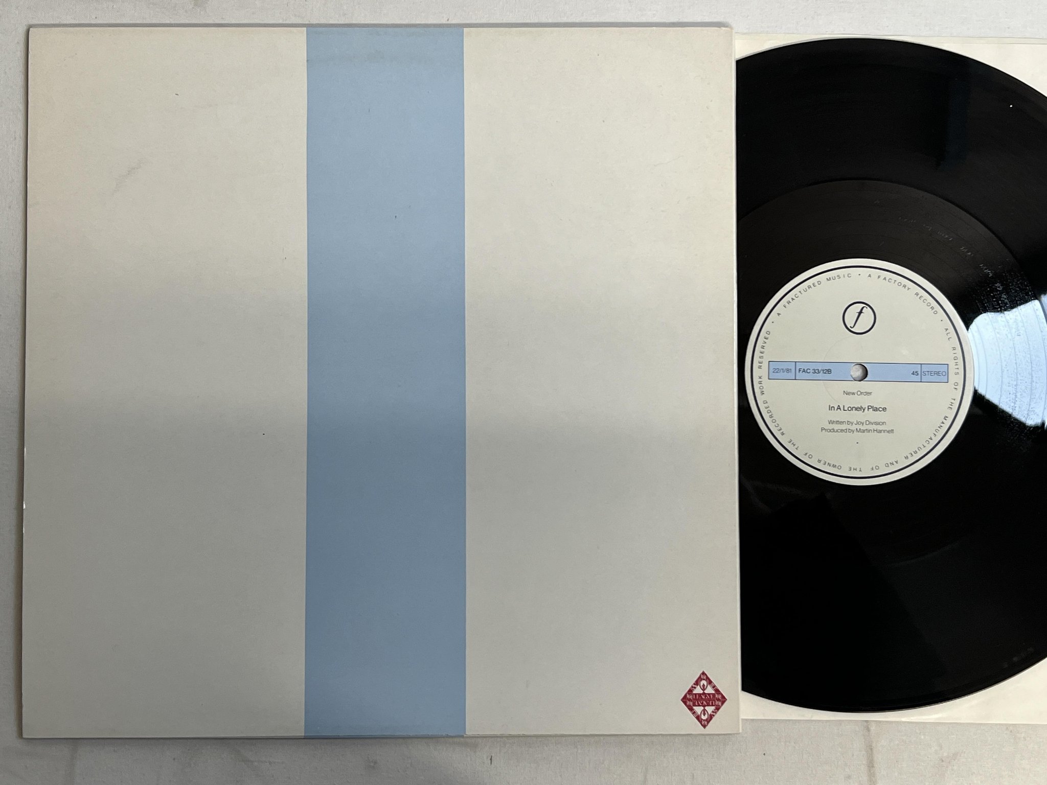 Omslagsbild för skivan NEW ORDER ceremony 12"single -84 FACTORY FAC. 33