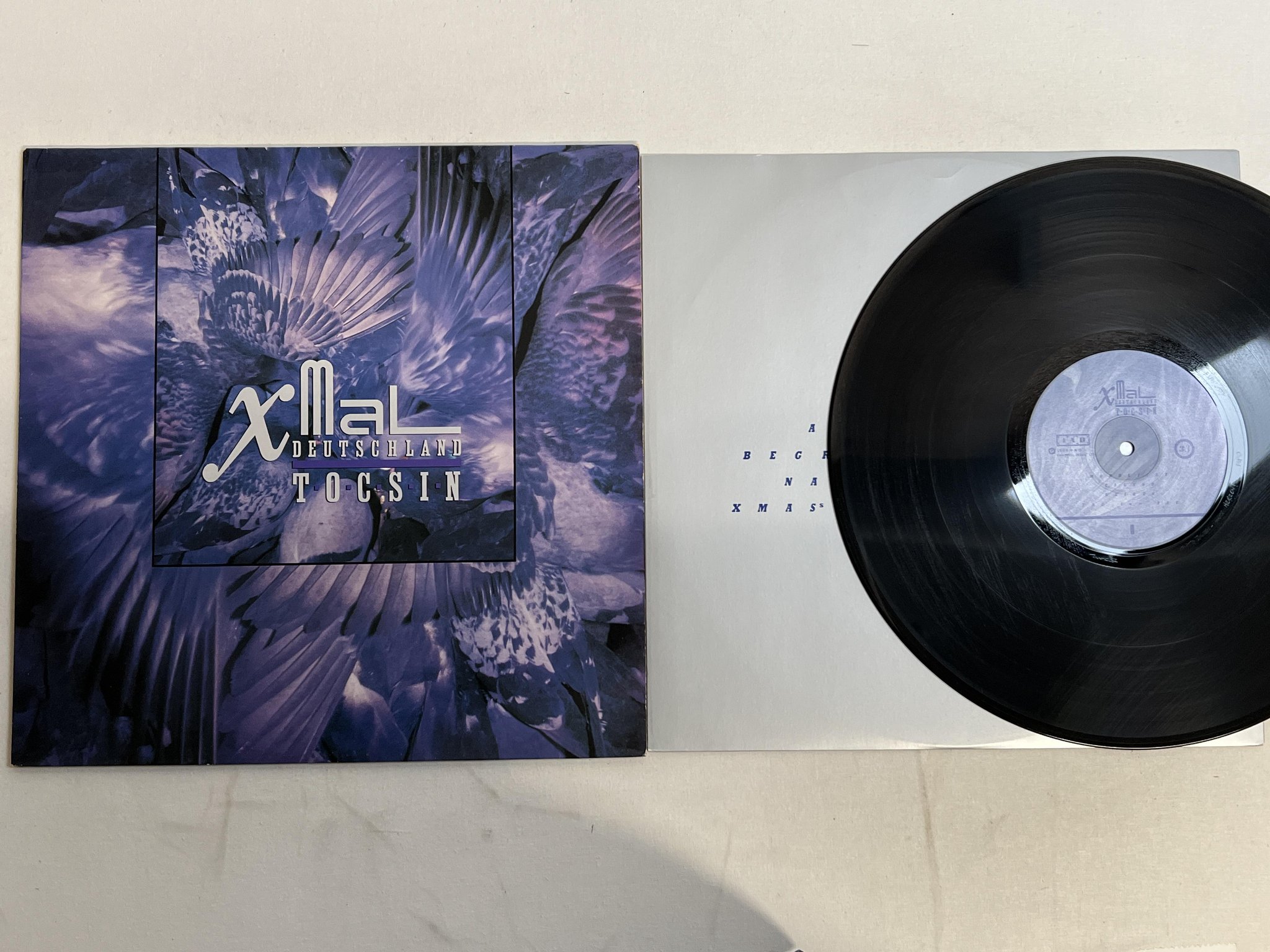 Omslagsbild för skivan X MAL DEUTSCHLAND Tocsin LP -84 UK 4AD CAD 407 ** GOTH ROCK **