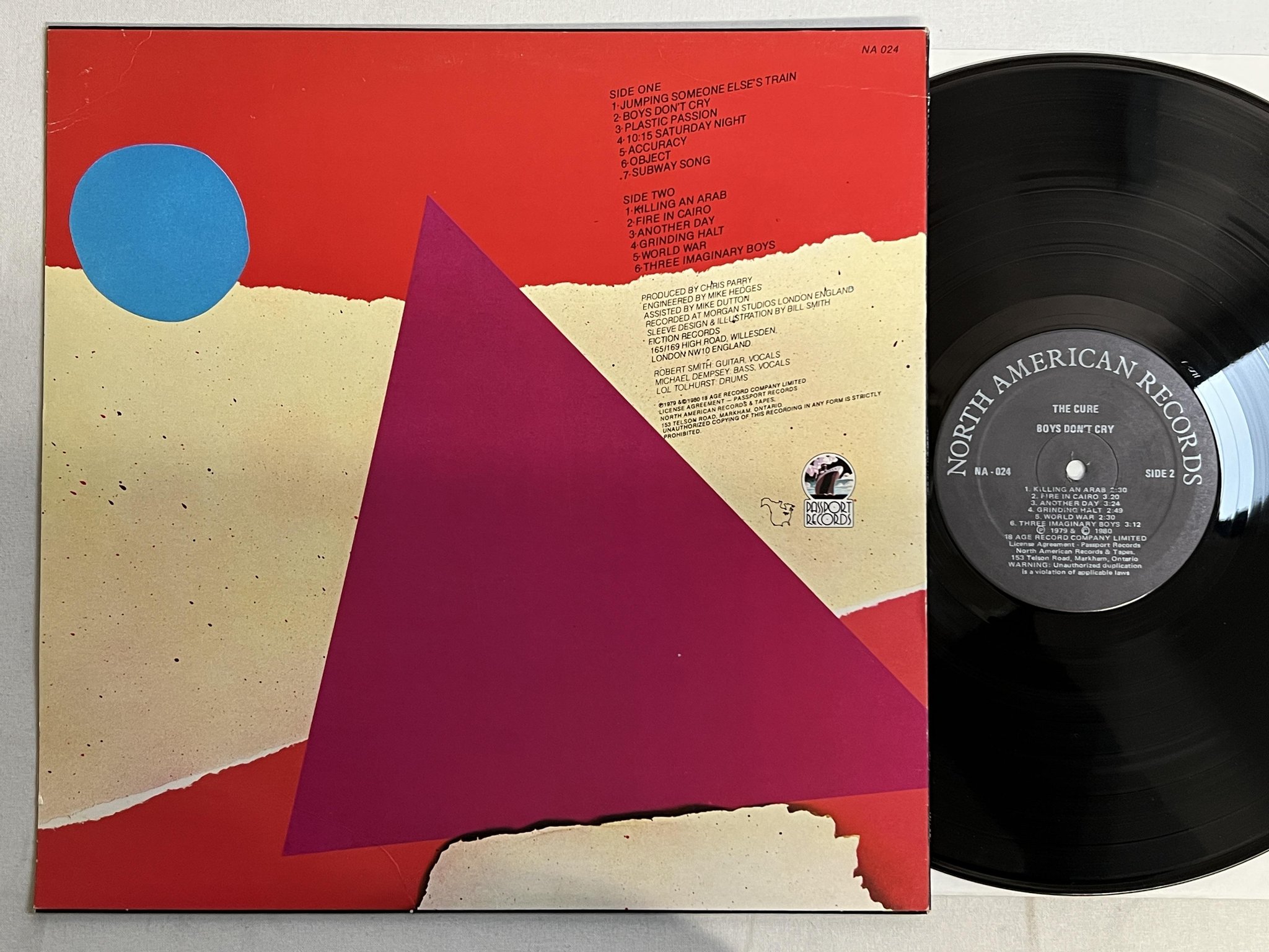 Omslagsbild för skivan THE CURE boys don't cry LP -80 Can NORTH AMERICAN NA-024 ** RARE **