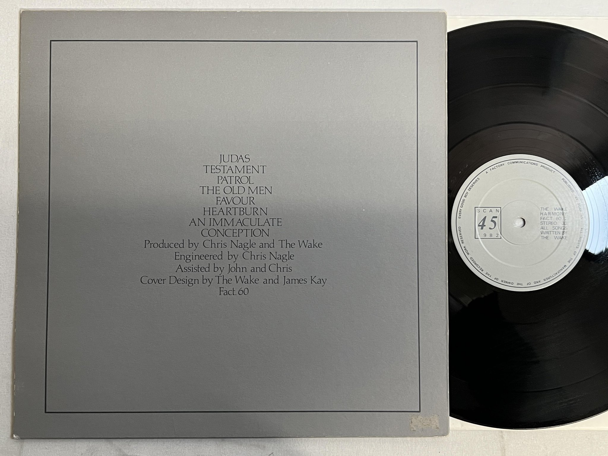 Omslagsbild för skivan THE WAKE harmony LP -82 UK FACTORY FACT 60 ** post-punk **