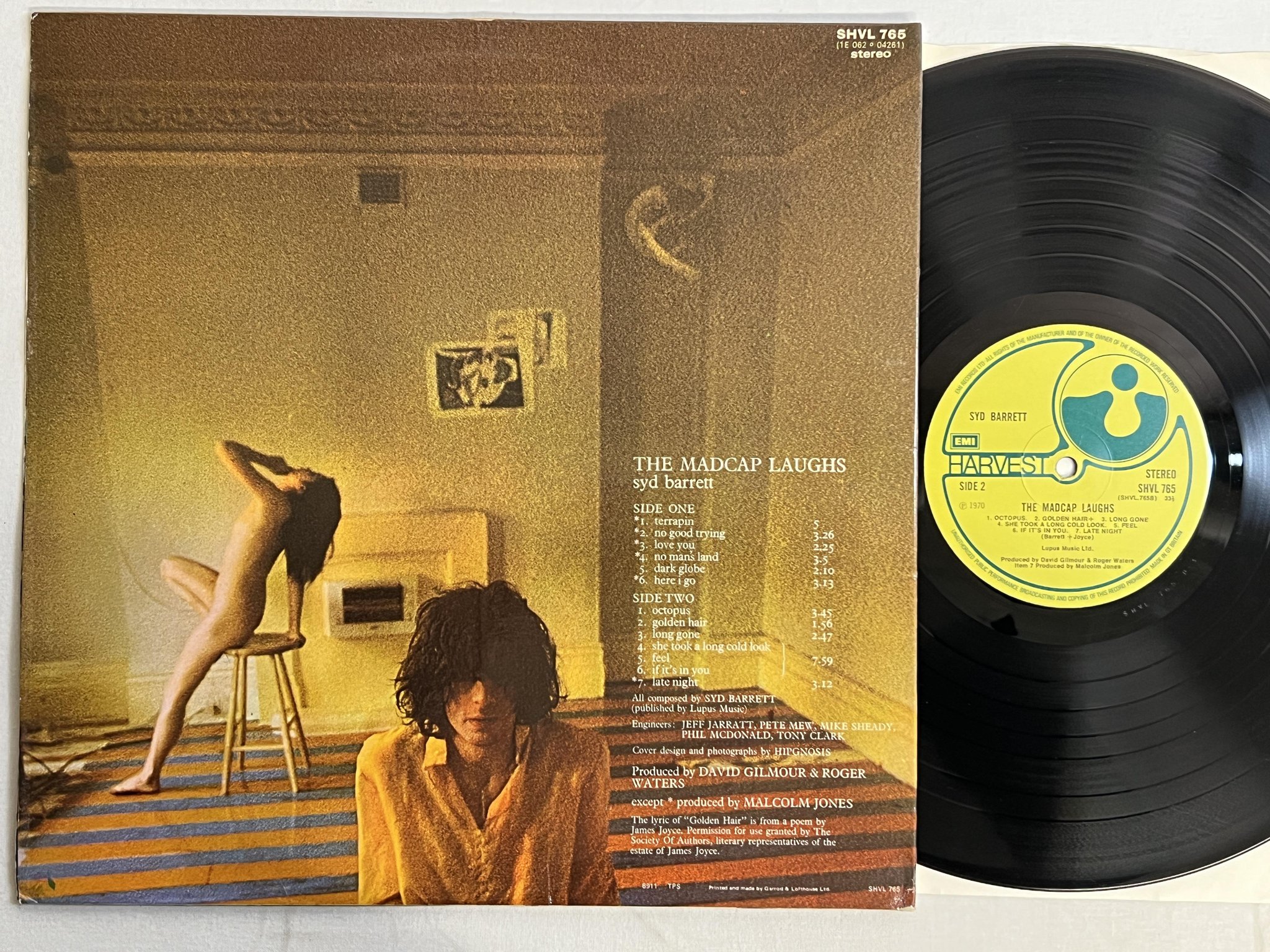Omslagsbild för skivan SYD BARRETT the madcap laughs LP -70/74 UK HARVEST SHVL 765
