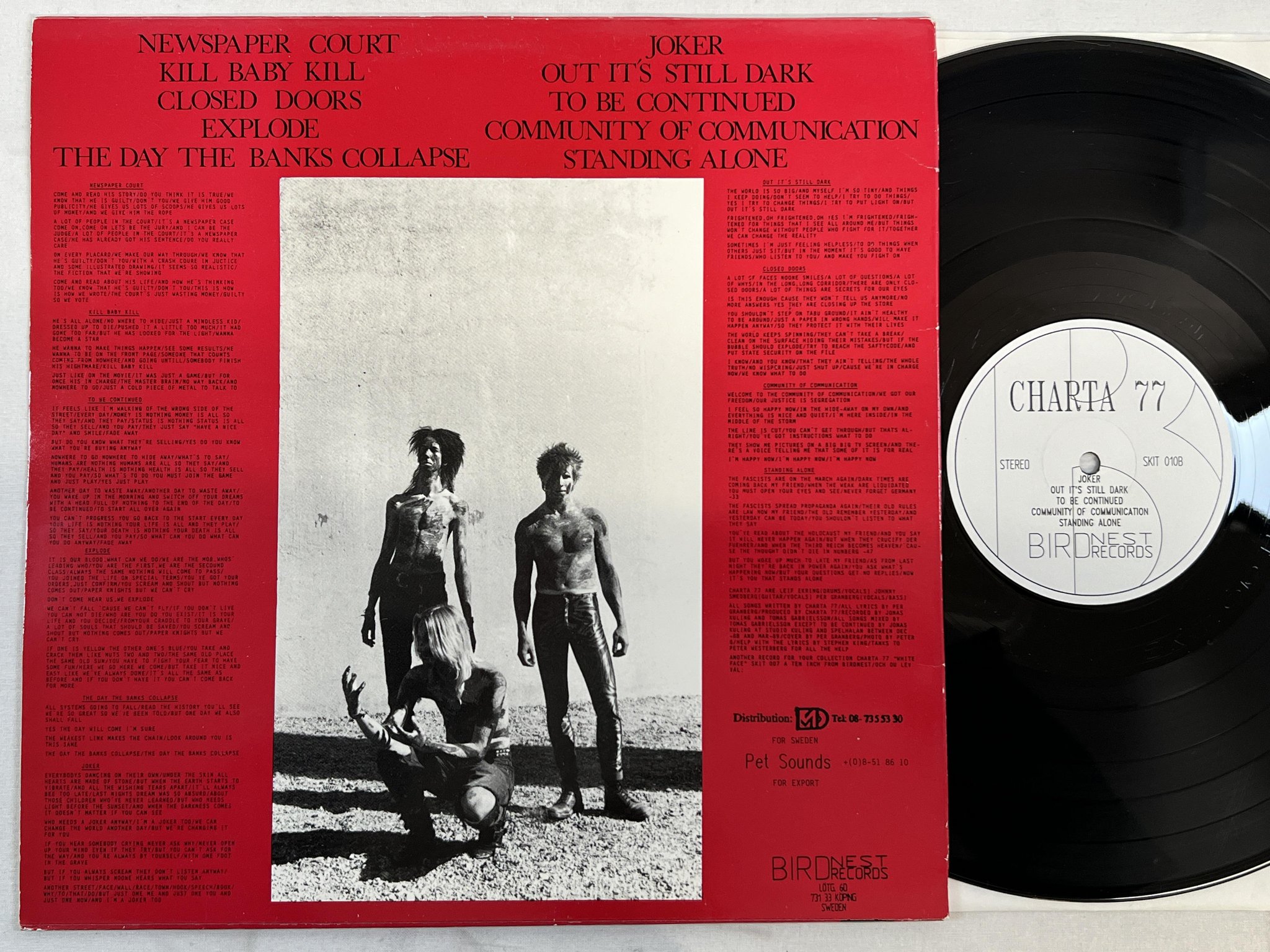 Omslagsbild för skivan CHARTA 77 Institution, Justice & Poverty LP -89 BIRDNEST SKIT 010 ** punk **