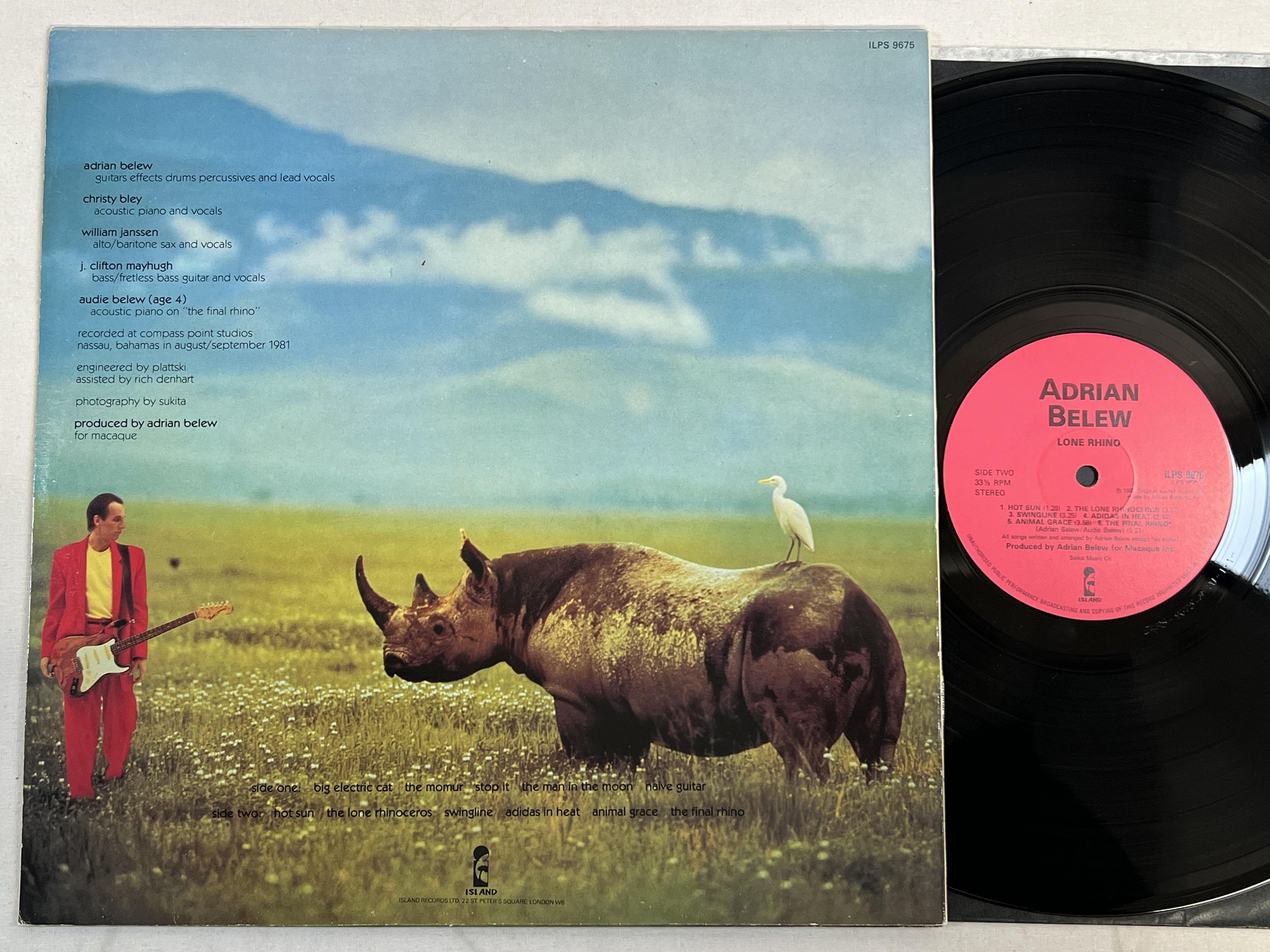 Omslagsbild för skivan ADRIAN BELEW lobe rhino LP -82 UK ISLAND ILPS 9675