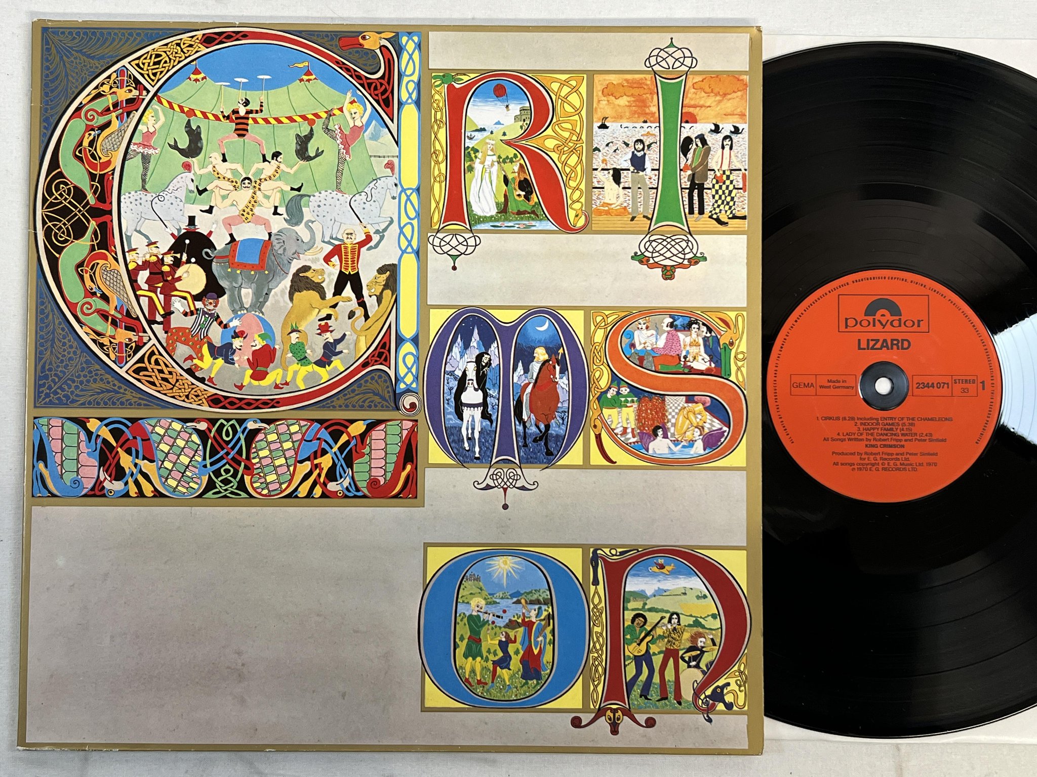 Omslagsbild för skivan KING CRIMSON lizard LP re Ger POLYDOR 2344071