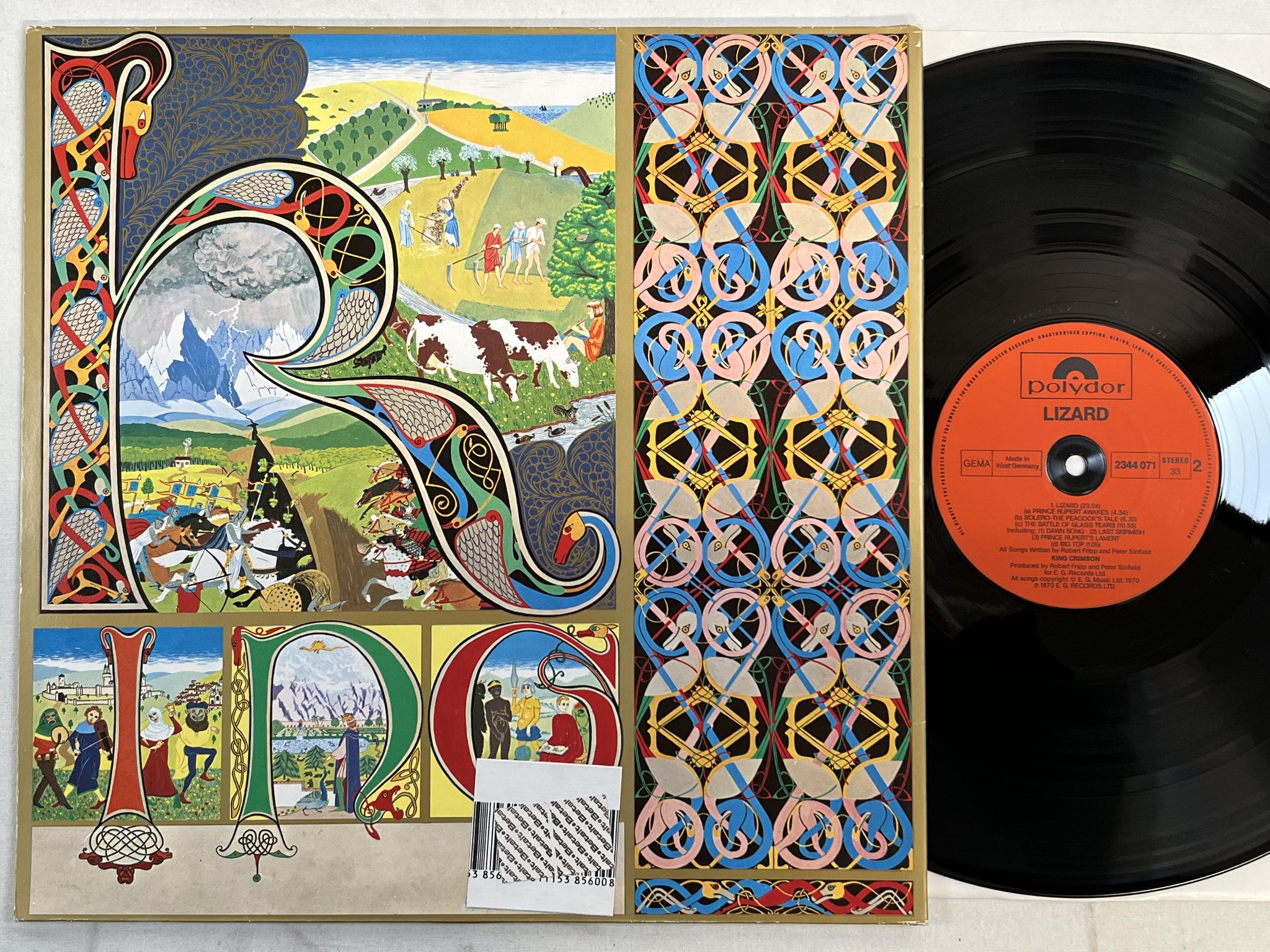 Omslagsbild för skivan KING CRIMSON lizard LP re Ger POLYDOR 2344071