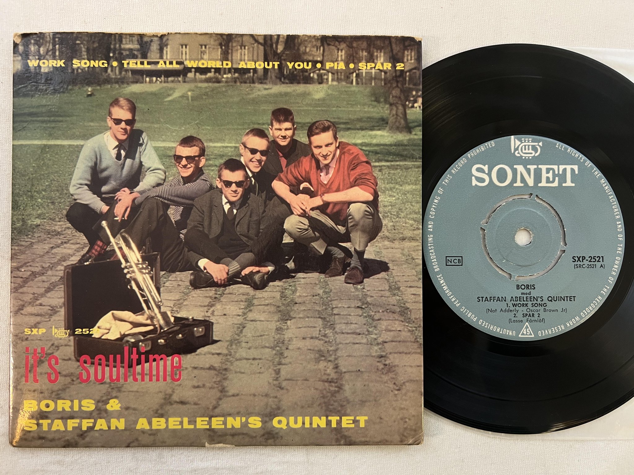 Omslagsbild för skivan STAFFAN ABELEEN'S QUINTET it's soul time 7"ep -61 SONET SXP-2521