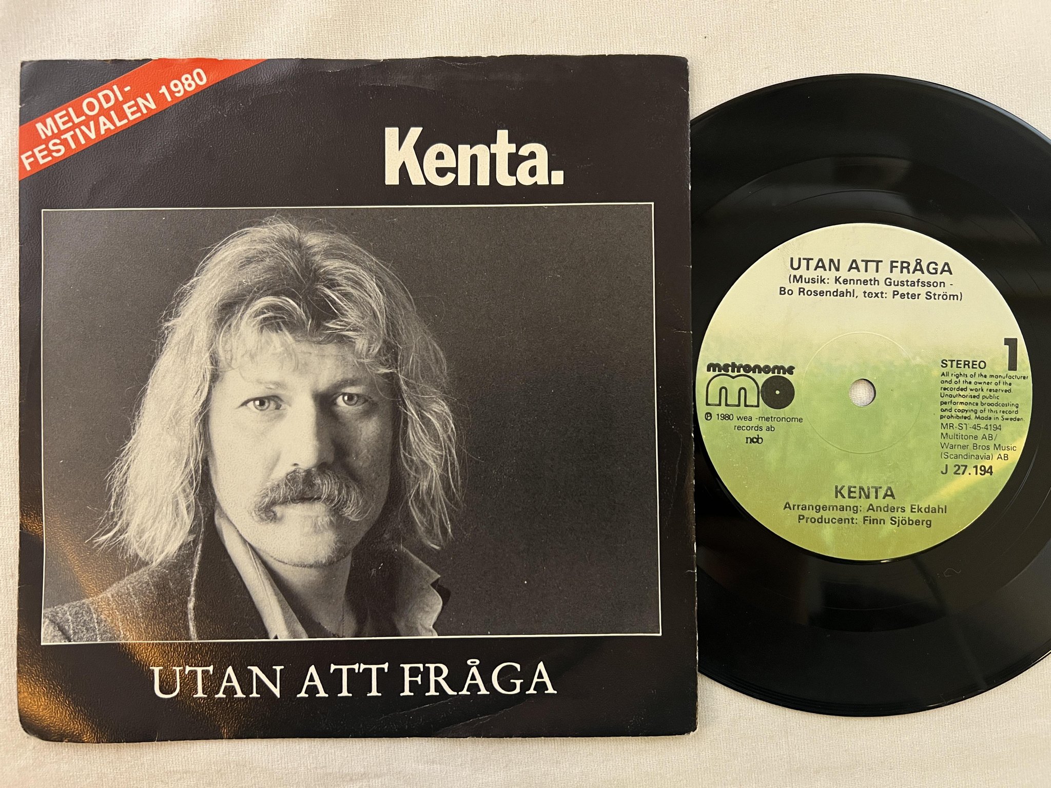 Omslagsbild för skivan KENTA just idag är jag stark 7" -79 METRONOME J 27194