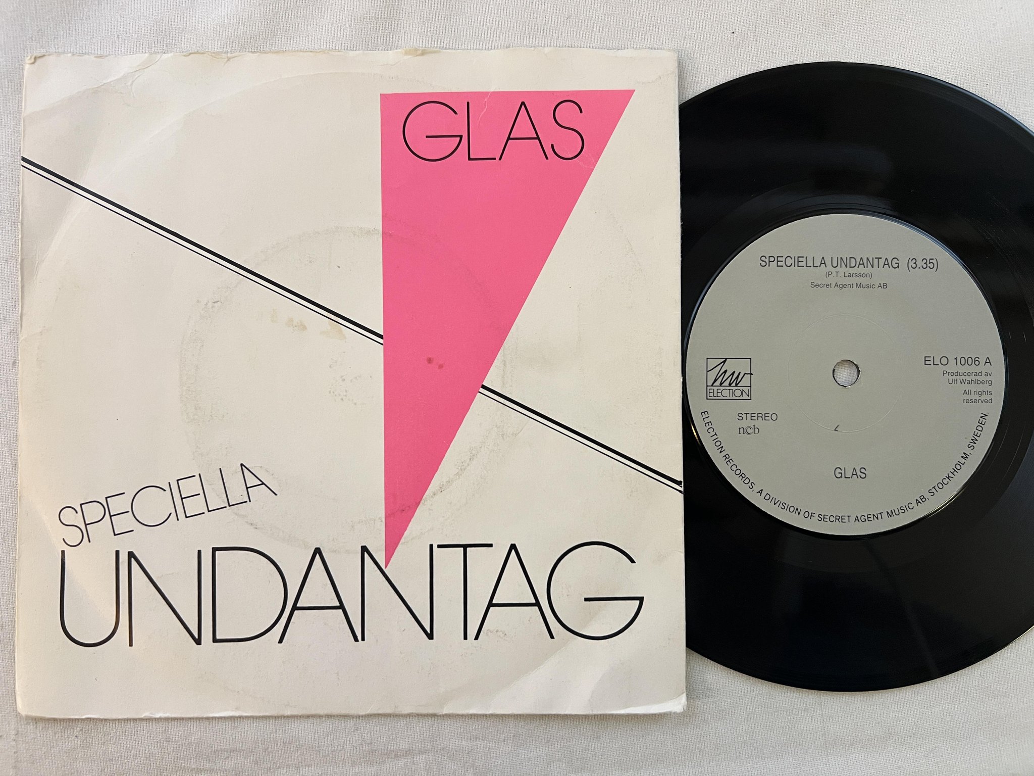 Omslagsbild för skivan GLAS speciella undantag 7" single -83 Swe HW ELECTION ELO 1006